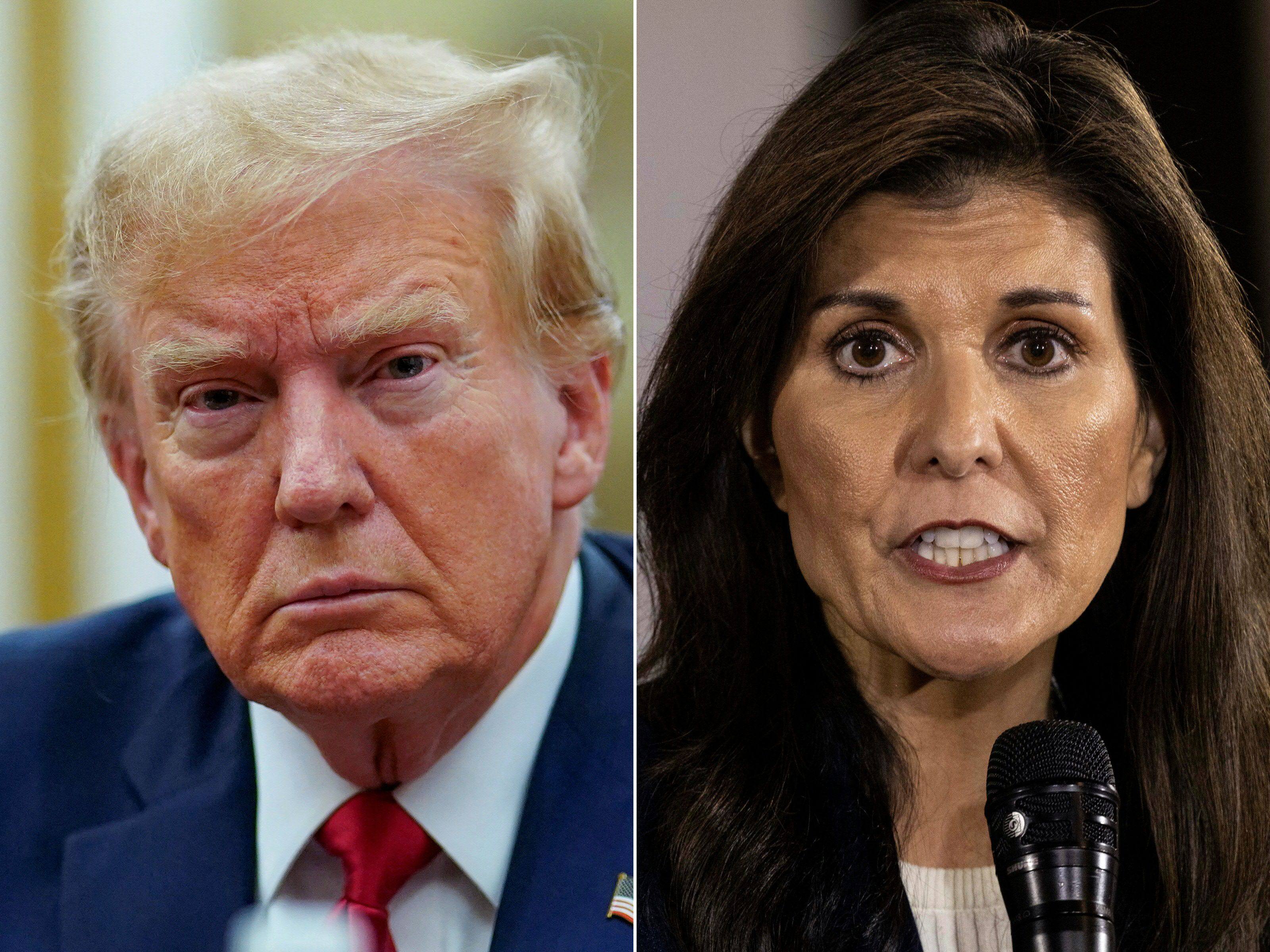 Donald Trump leads Nikki Haley by more than 25 percentage points in her home state. Photo: AFP