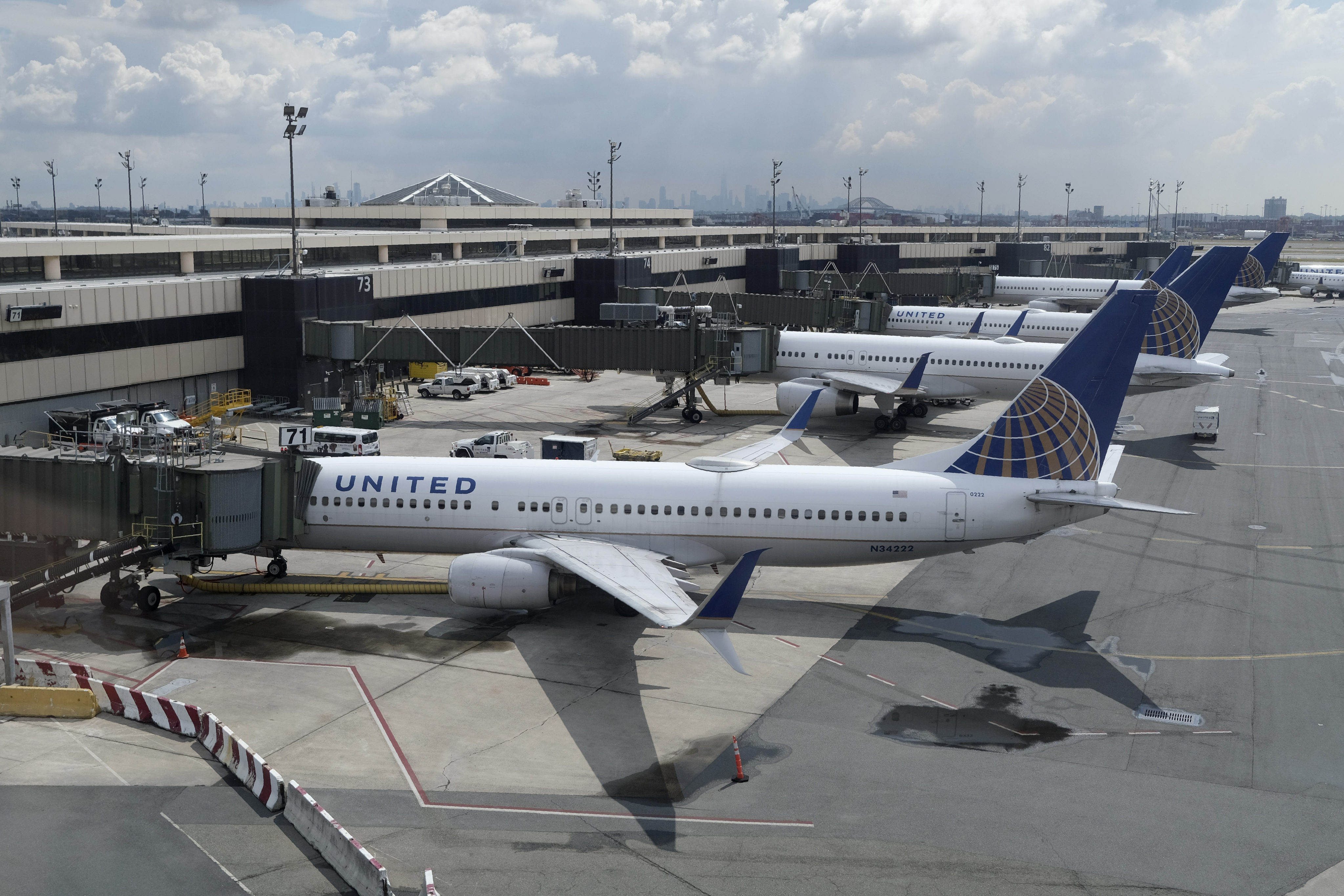 A United Airlines flight had to be rerouted after chips were spotted on the plane’s wing. Photo: AP