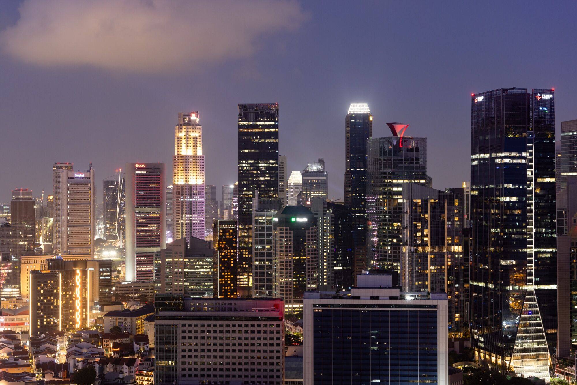 Singapore’s skyline. A domestic worker was sentenced to three weeks’ jail for hitting her employer’s son. Photo: Bloomberg