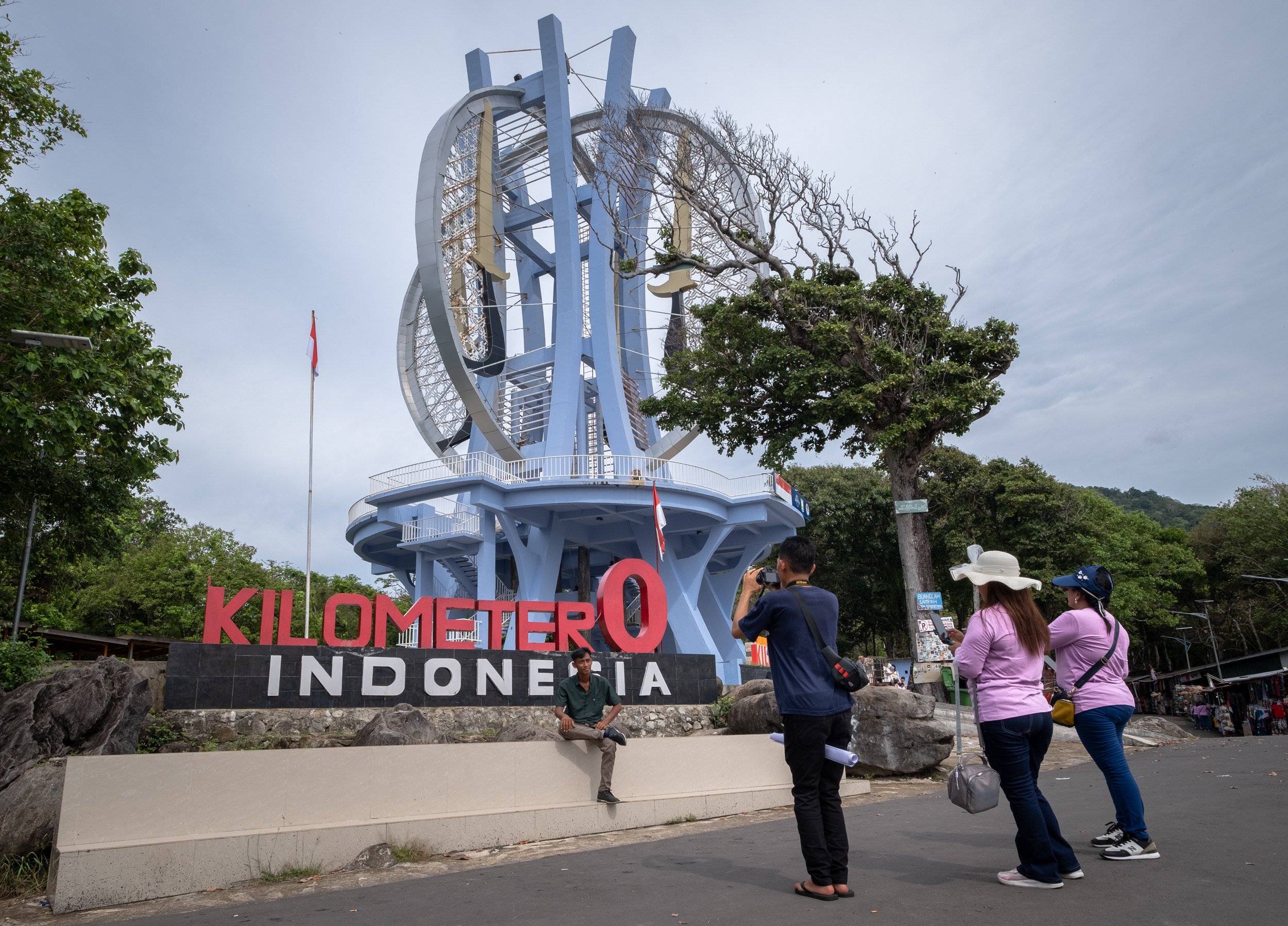 The Kilometer O Indonesia monument on Pulau Weh marks the beginning of the archipelago, Banda Aceh, Indonesia, 2023. Photo:  Chan Kit Yeng)