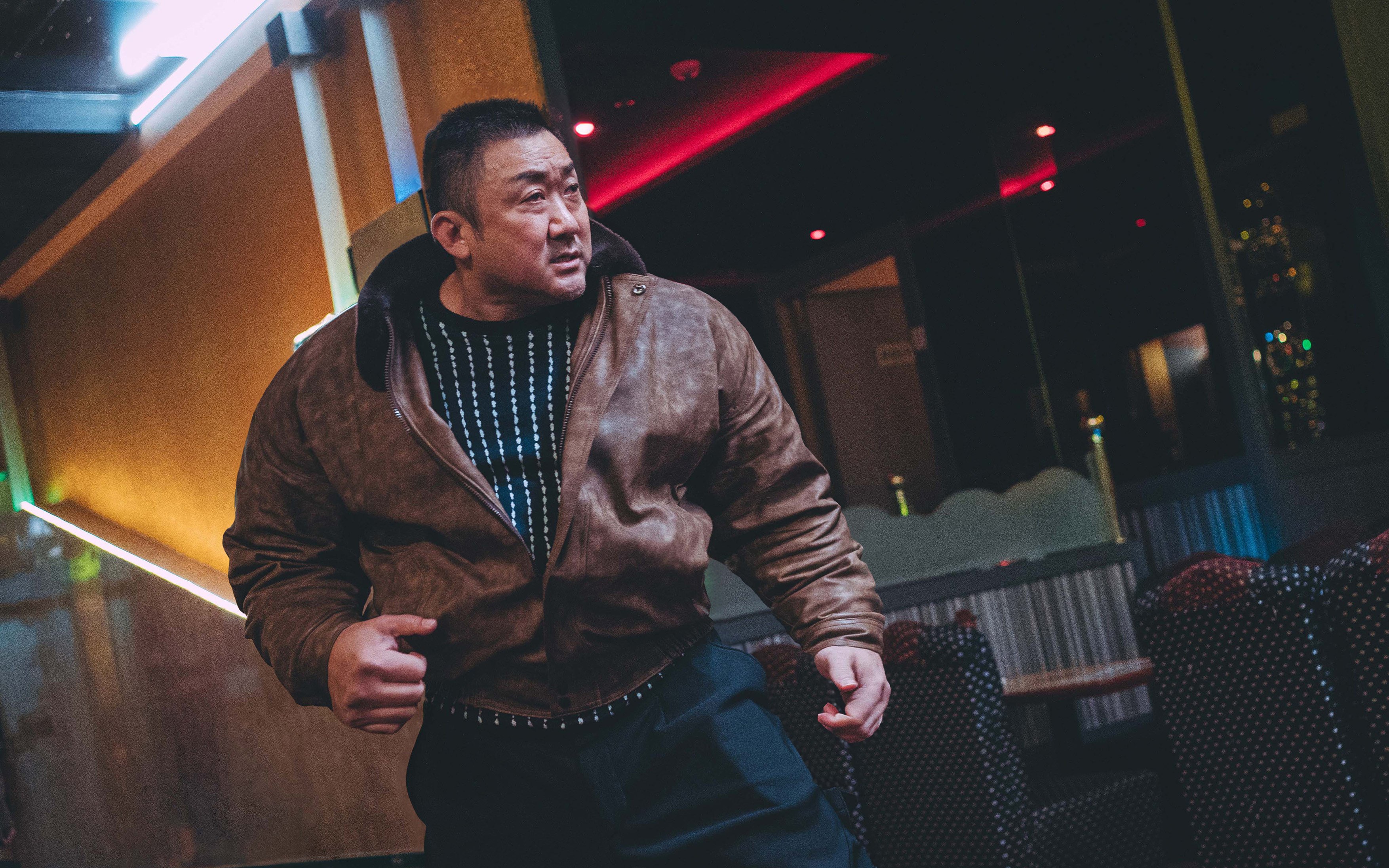 Ma Dong-seok as po-faced detective Ma in a still from The Roundup: Punishment (category TBC). Directed by Heo Myeong-haeng and co-starring Kim Moo-yeol and Park Ji-hwan. Photo: ABO Entertainment & Bigpunch Pictures & Hong Film & B.A. Entertainment