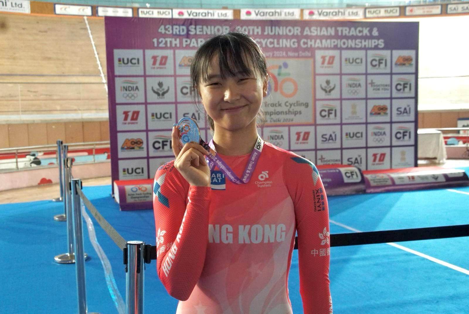 Ceci Lee Sze-wing took silver in the women’s elimination race. Photo: Handout