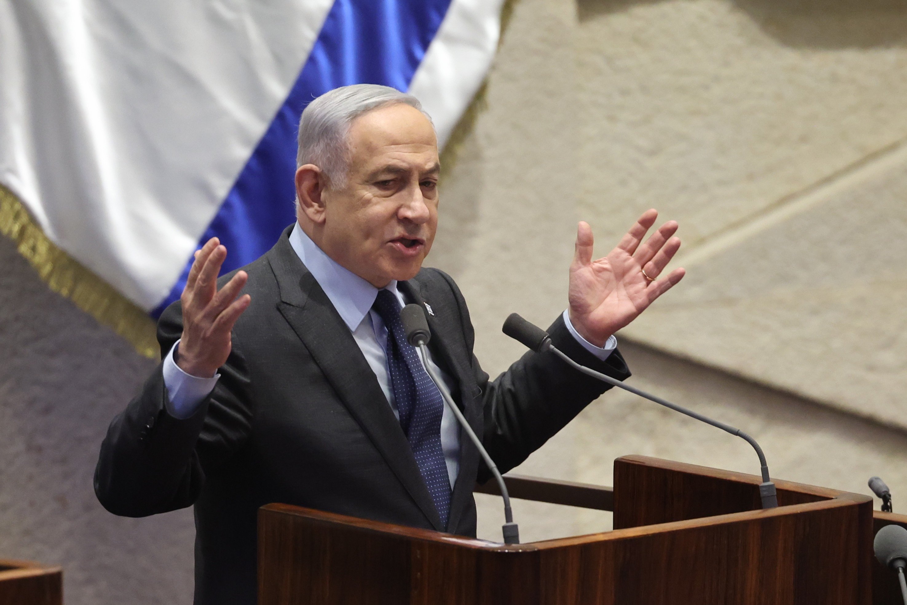 Israeli Prime Minister Benjamin Netanyahu has proposed his first official post-Gaza war plan. Photo: EPA-EFE
