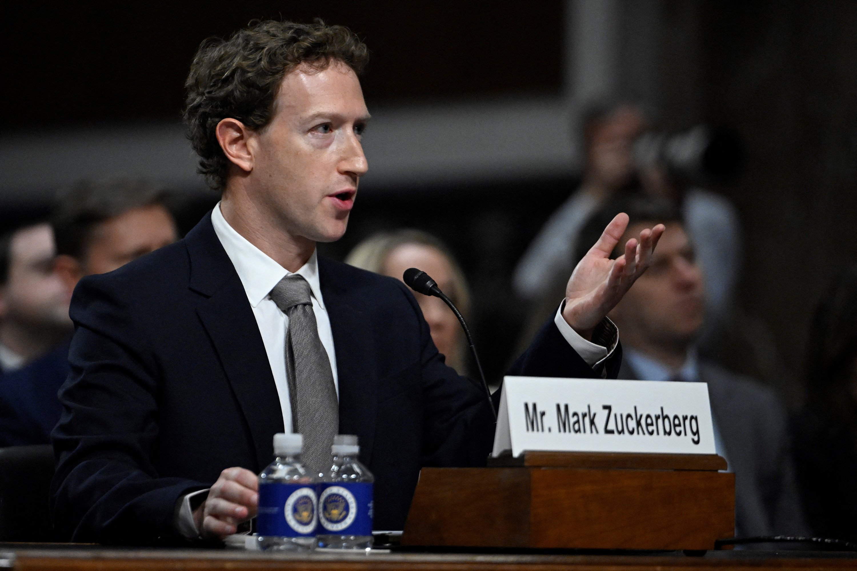 Mark Zuckerberg testifies before the US Senate Judiciary Committee in Washington on January 31. Photo: AFP/Getty Images/TNS