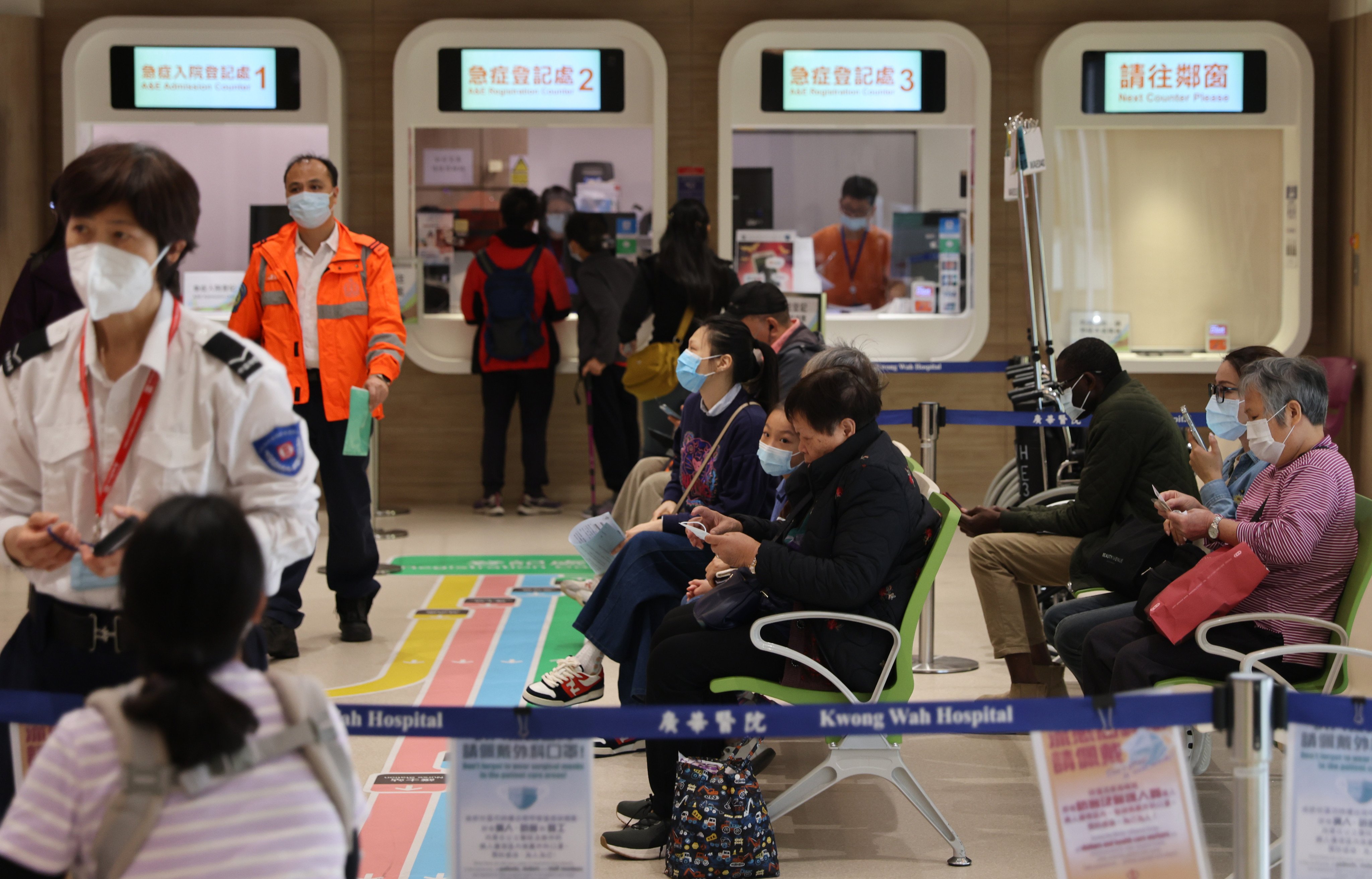 A hospital waiting area. Authorities say 1,032 people who went to A&E departments from February 9 to 18 left before being seen and asked for refunds. Photo: Yik Yeung-man
