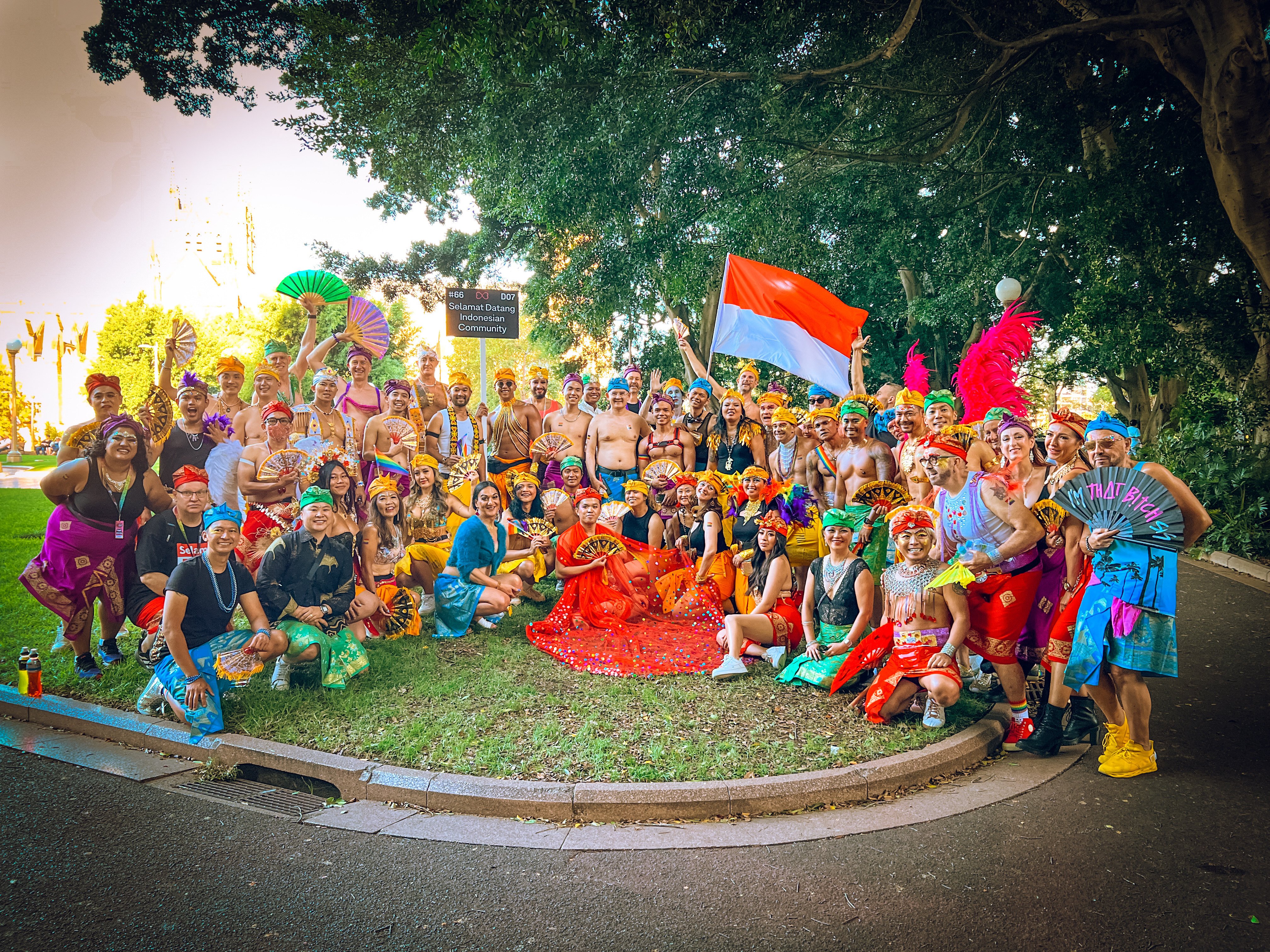 The Selamat Datang marchers at the 2023 Mardi Gras and World Pride event. Photo: Handout