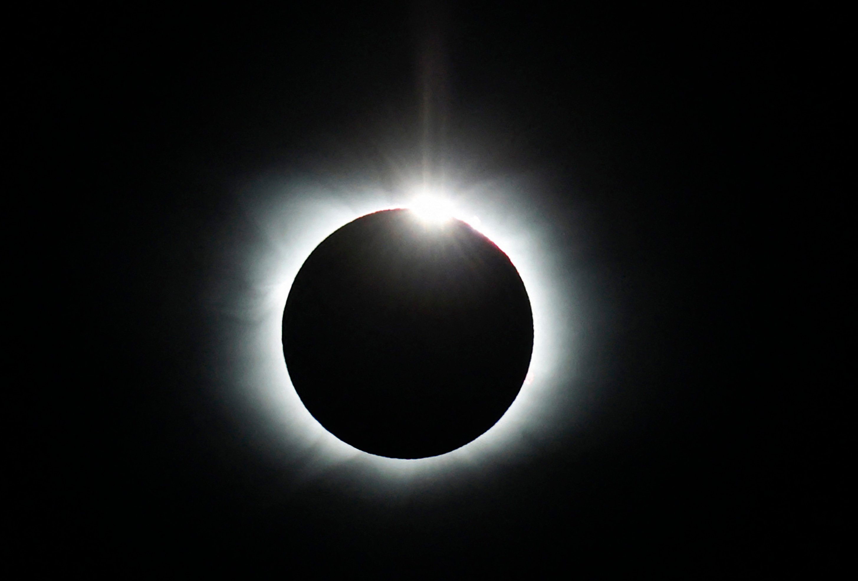 Above: a total solar eclipse seen from Union Glacier in Antarctica, on December 4, 2021. Bell County, in central Texas, has declared a state of emergency ahead of a 2024 total solar eclipse in April, expecting an estimated 400,000 visitors to cause shortages of food, water and fuel, and traffic chaos. Photo: AFP