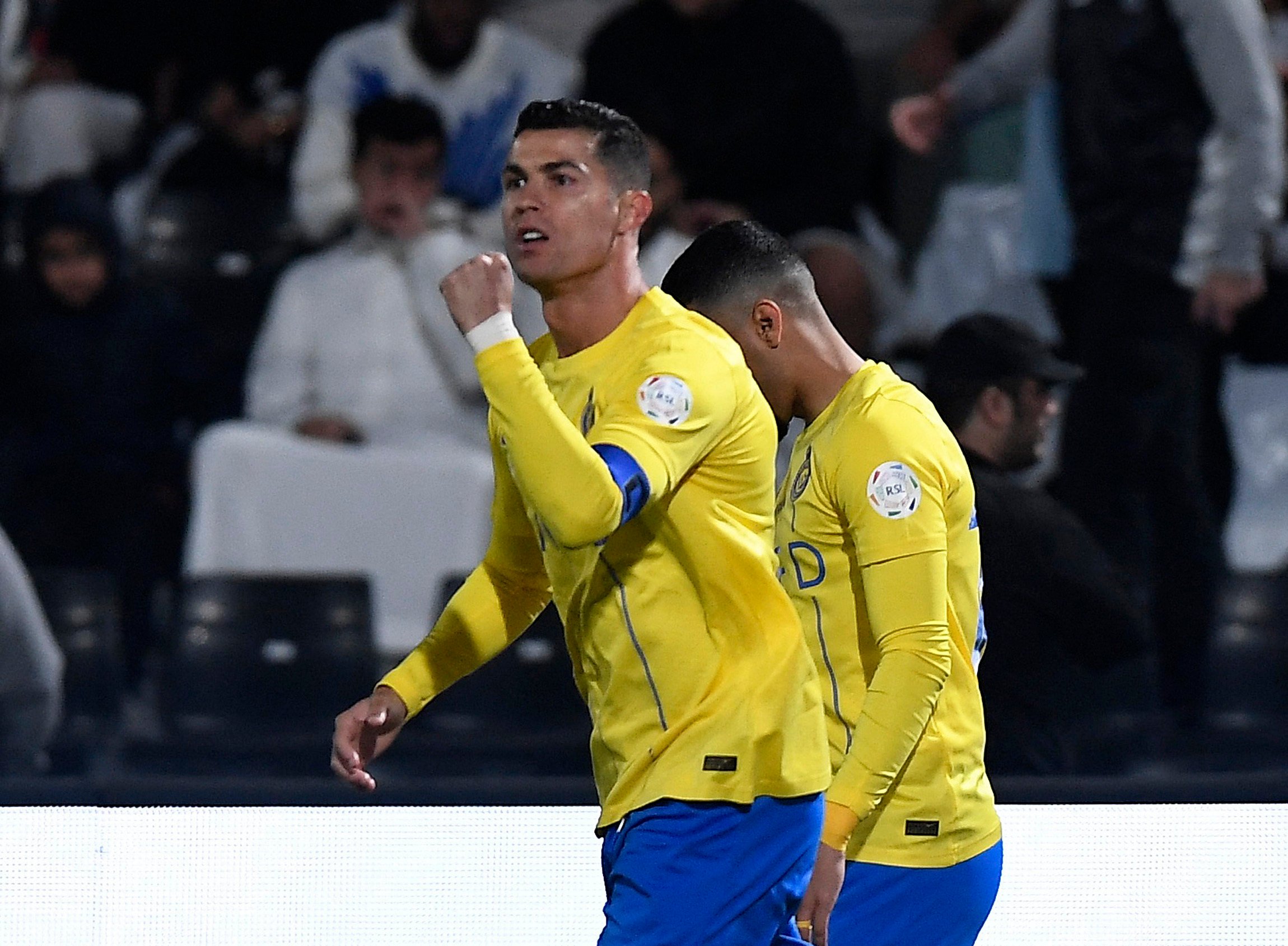 Cristiano Ronaldo was accused of making an obscene gesture at the end of the match. Photo: Reuters