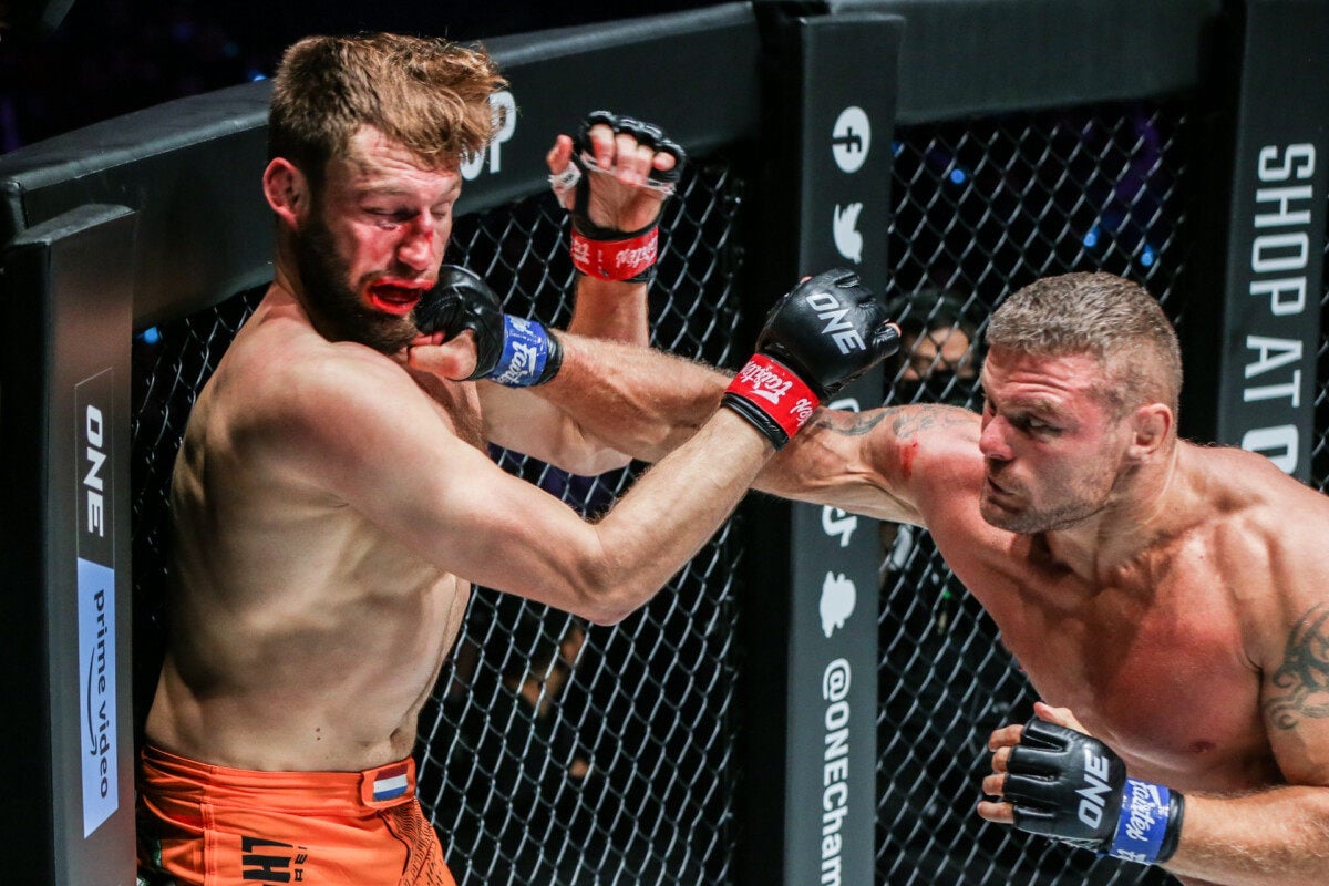 Anatoly Malykhin punches Reinier de Ridder at ONE Fight Night 5. Photo: ONE Championship
