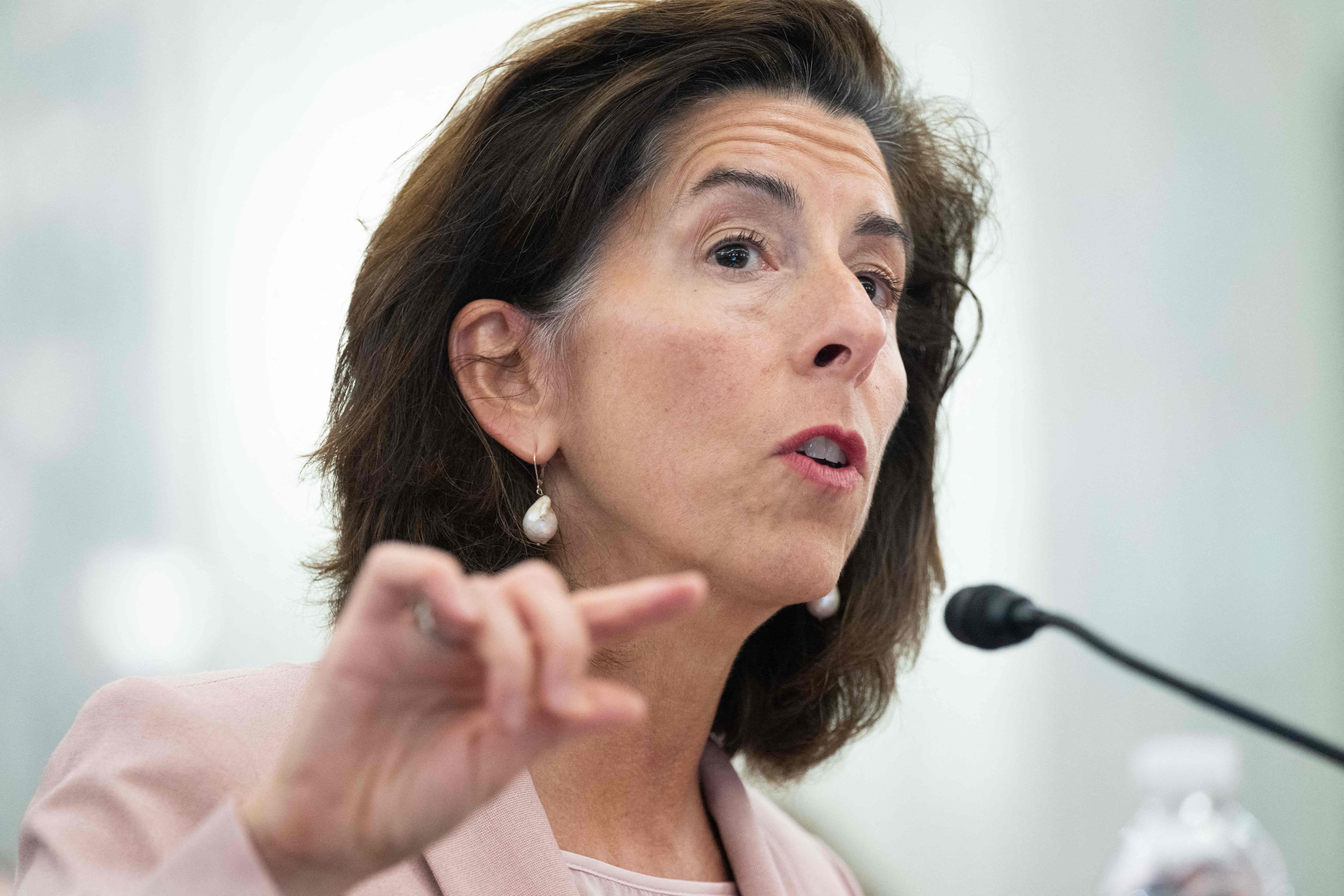 US Commerce Secretary Gina Raimondo has voiced confidence that American-made leading-edge chips can go from zero to 20 per cent of global production by 2030. Photo: AFP