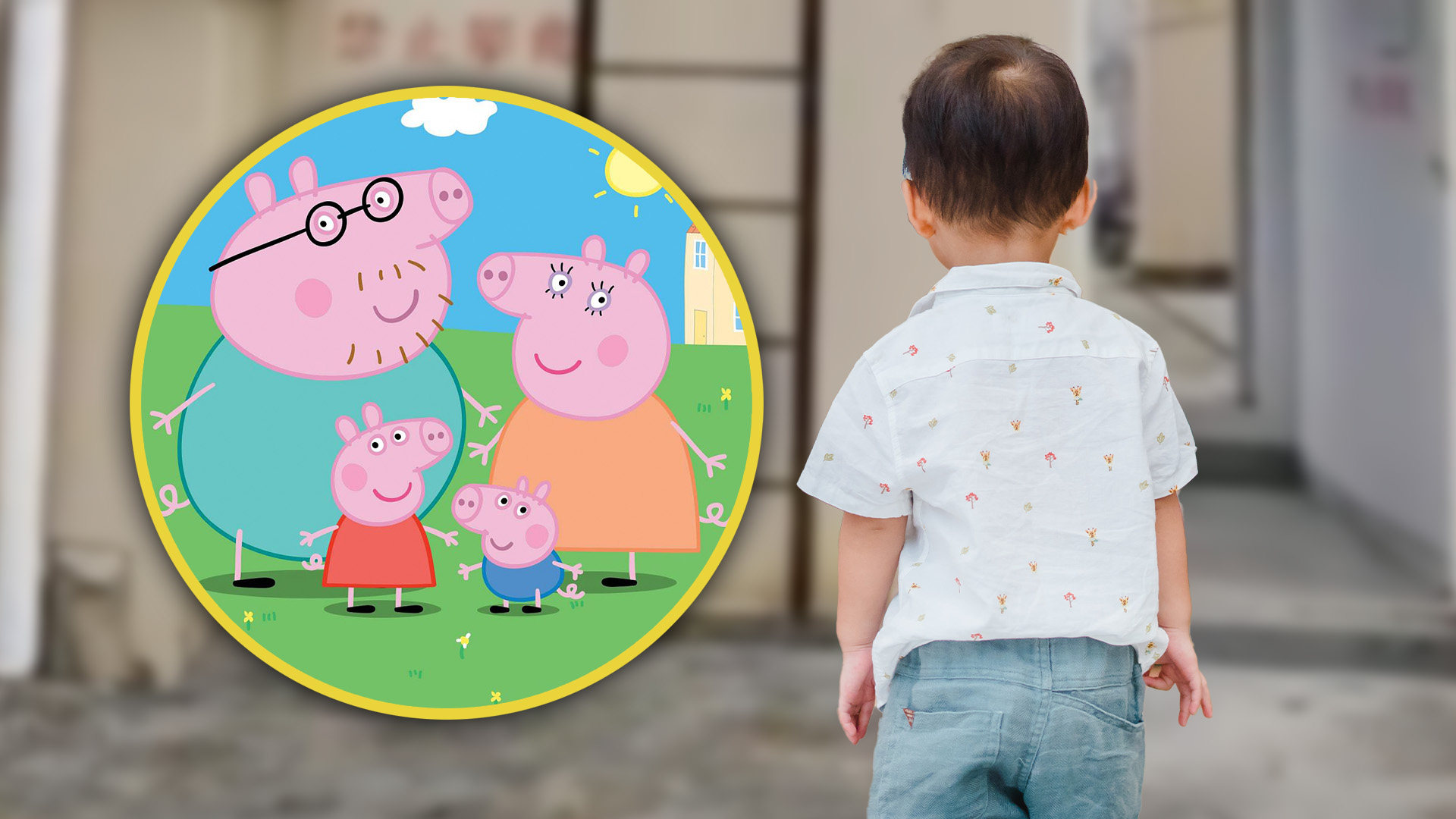 A quick-thinking police officer in China saved the day by playing the theme tune to a missing autistic child’s favourite cartoon, Peppa Pig, to locate the lost boy. Photo: SCMP composite/Shutterstock/Douyin/YouTube