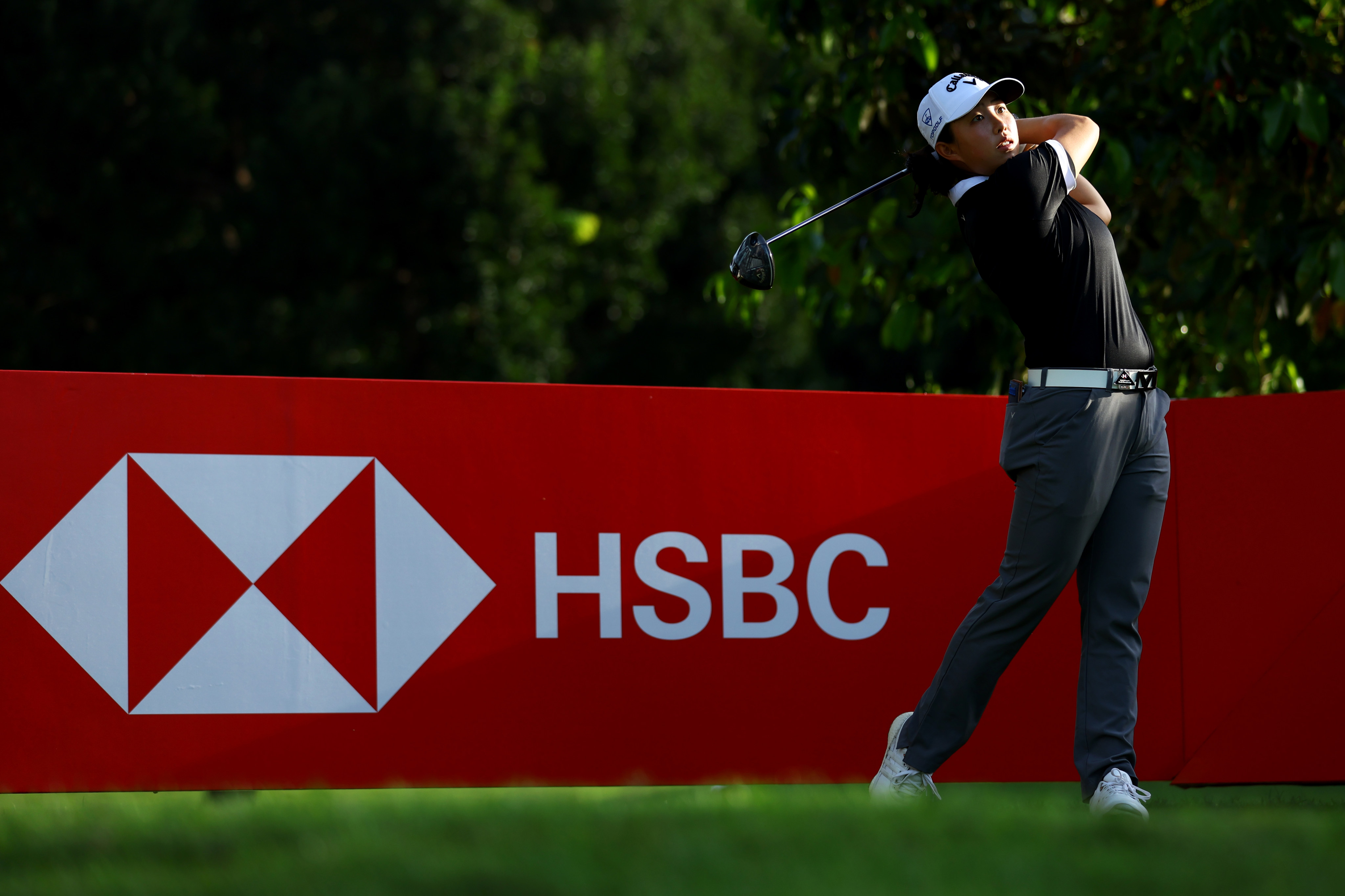 Yin Ruoning tees off on 14  during a pro-am before the HSBC Women’s World Championship at Sentosa Golf Club. Photo: Getty Images