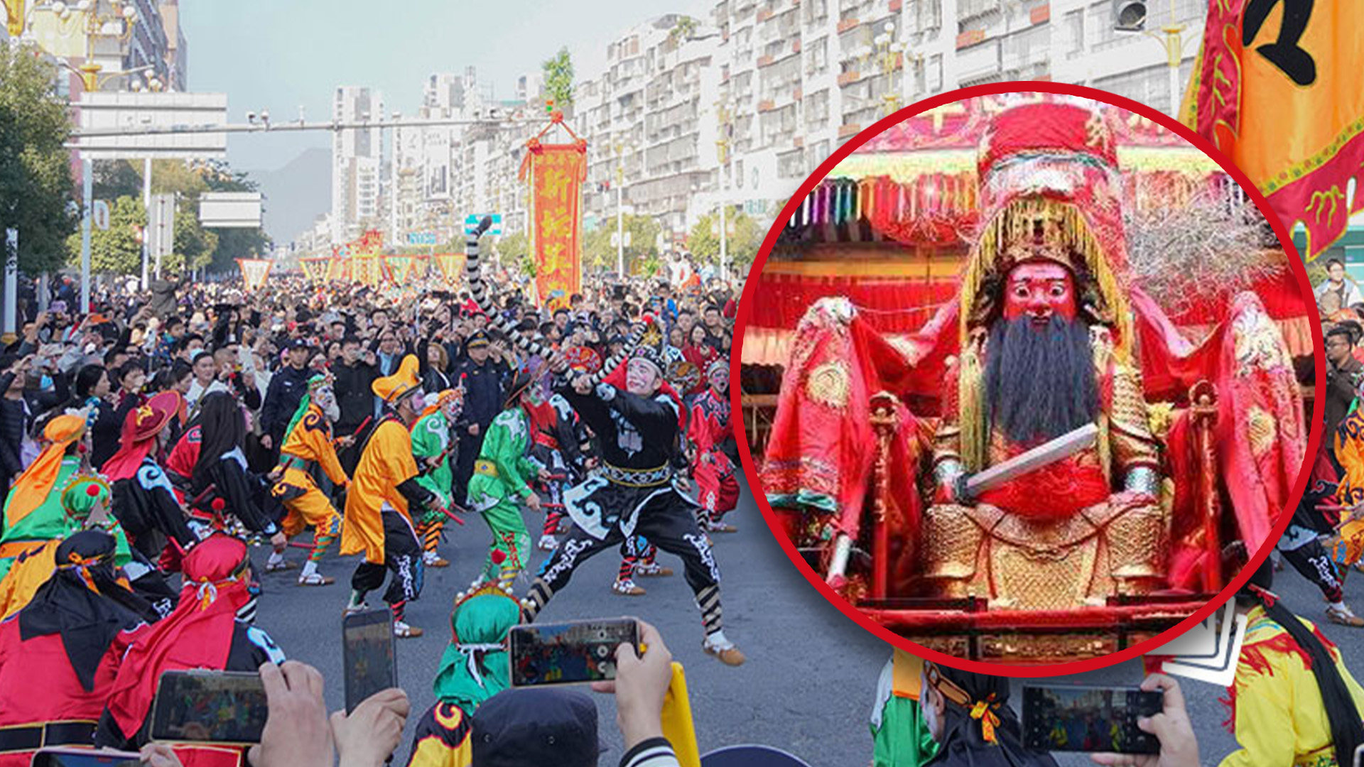 Annually in southern China, around the Lunar New Year, giant, colourful deities called “Wandering Gods” are paraded through the streets of villages. Here the Post explains why. Photo: SCMP composite/Weibo/Sogou