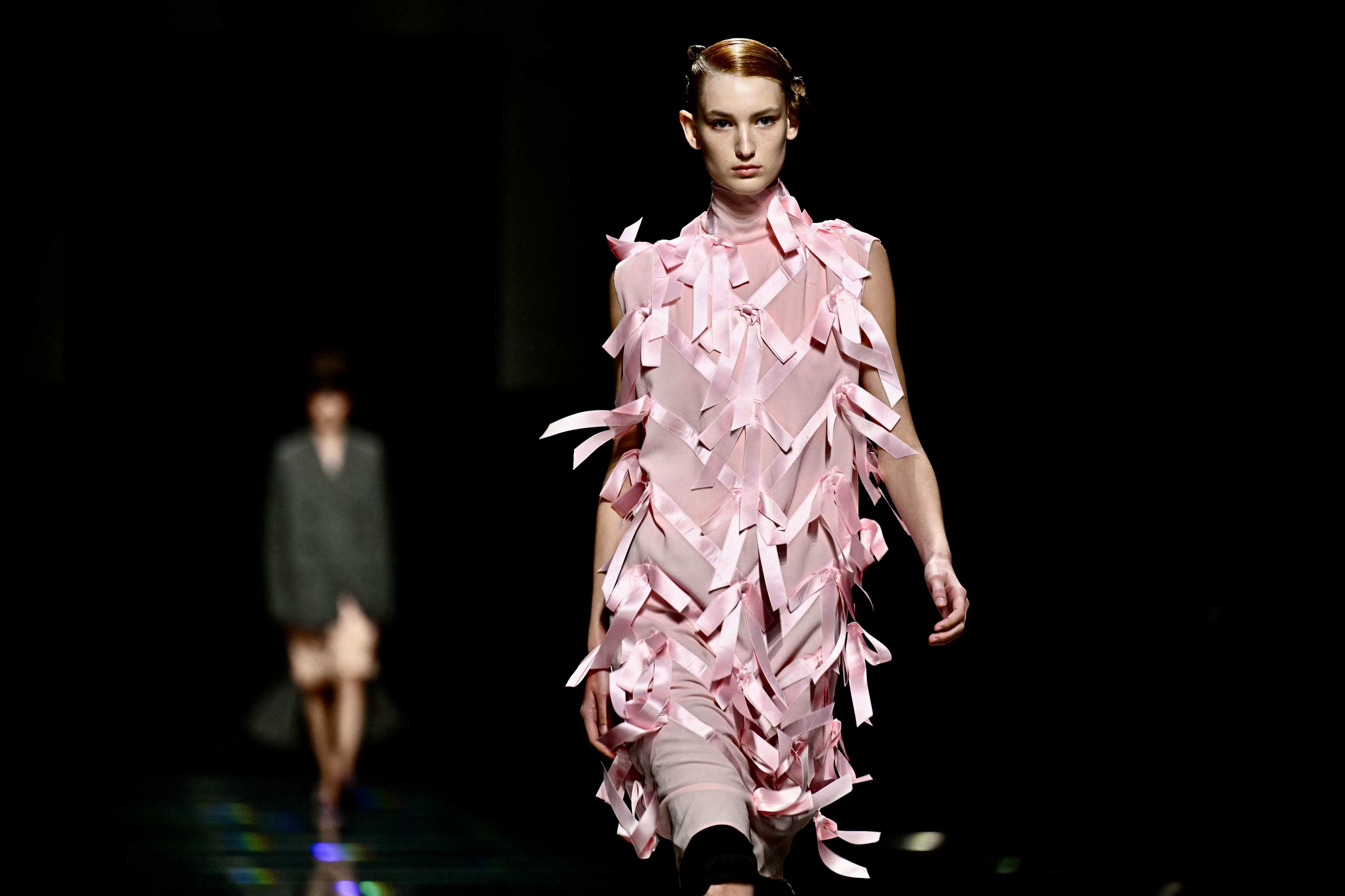 Bows are back as TikTok and Barbie popularise girlish looks like those at Prada’s Milan Fashion Week autumn/winter 2024-25 show on February 22. Photo: AFP