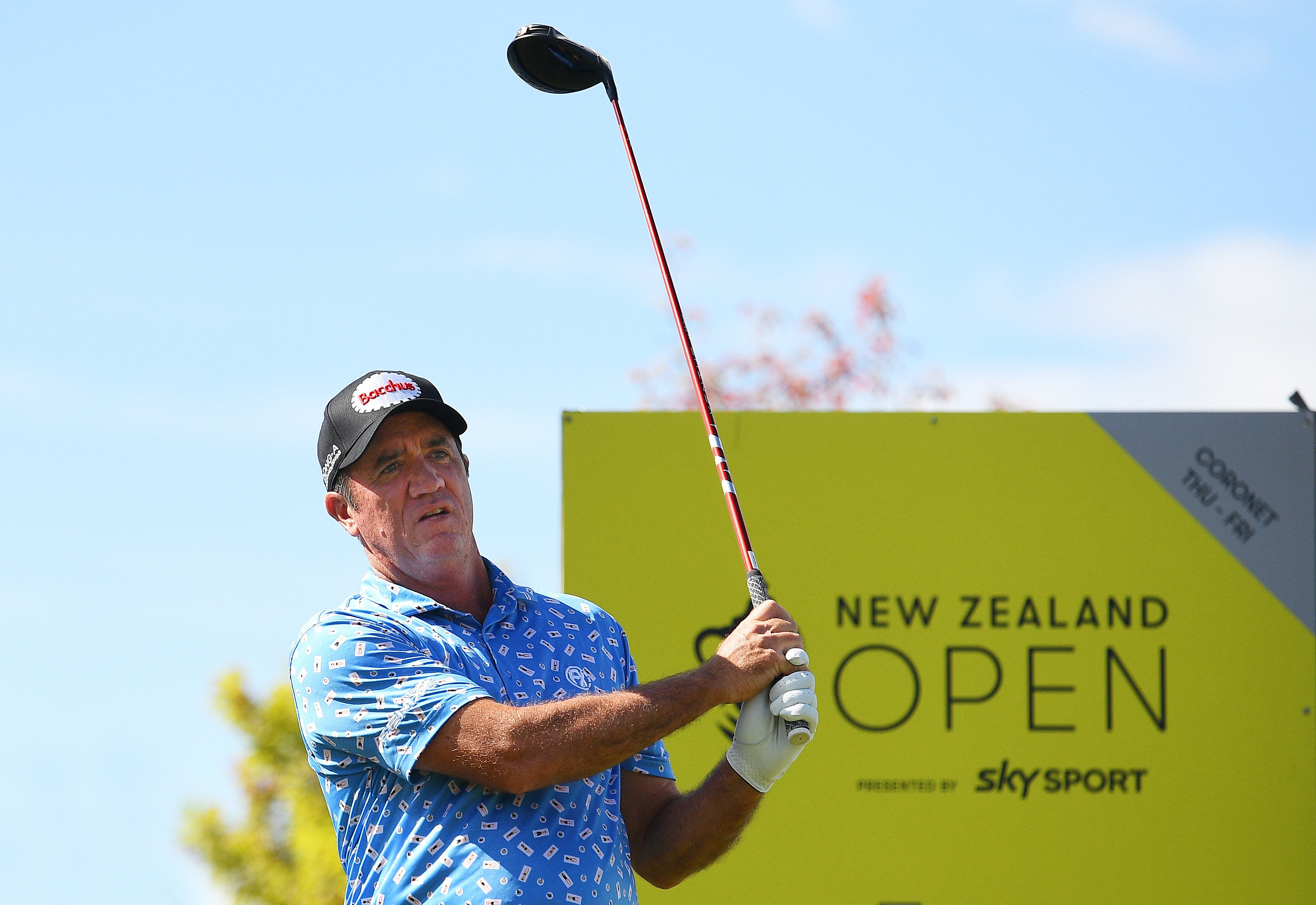 Scott Hend watches a tee shot during the second round of the New Zealand Open. Photo: Asian Tour