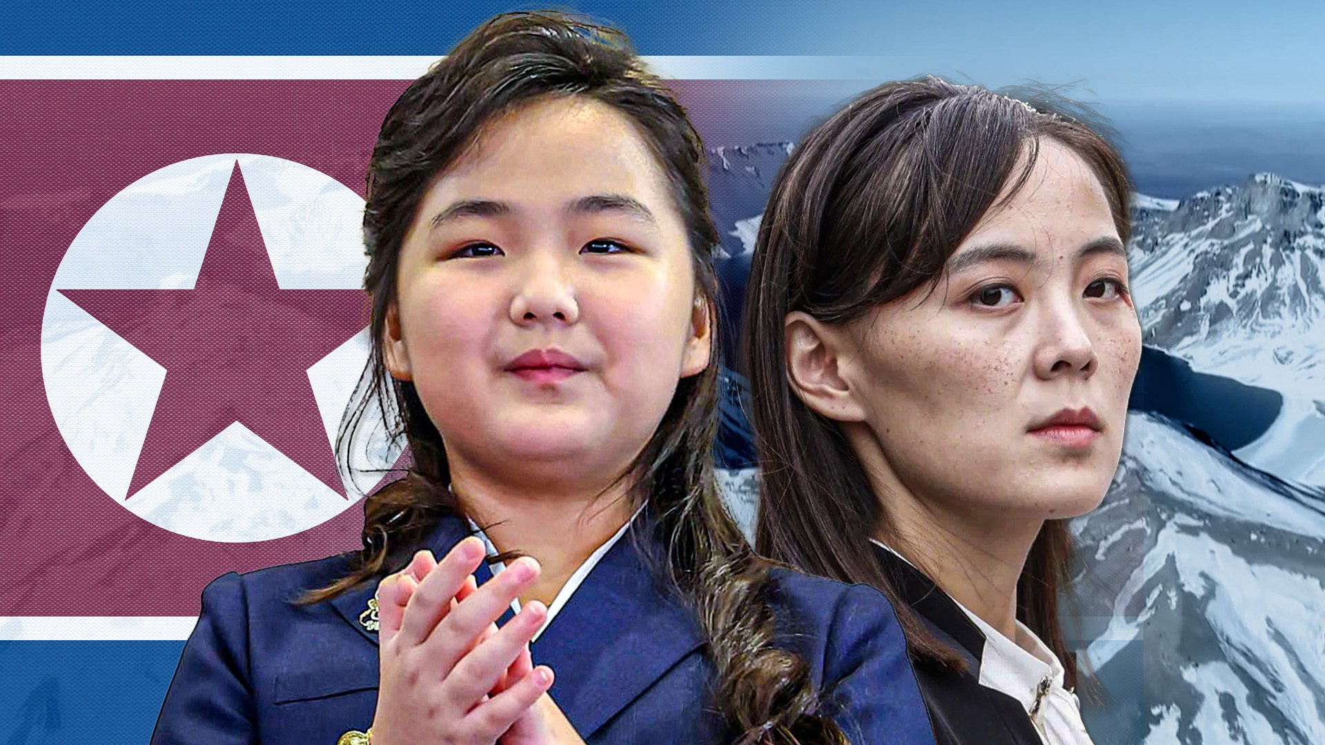 Kim Jong-un’s daughter Ju-ae and sister Yo-jong. Photo: SCMP