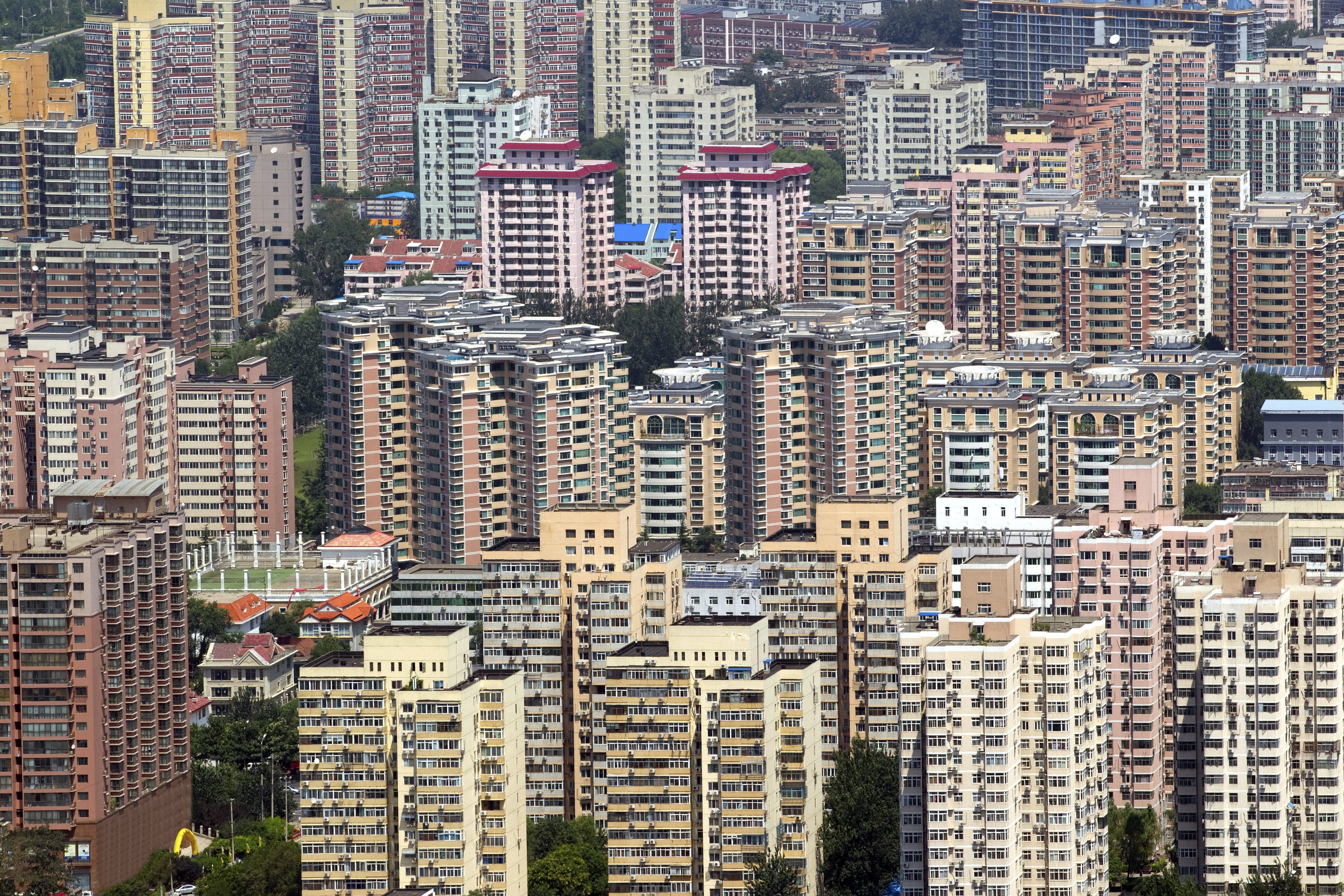 Aerial view of densely populated residential district in Beijing, China. Photo: Shutterstock
