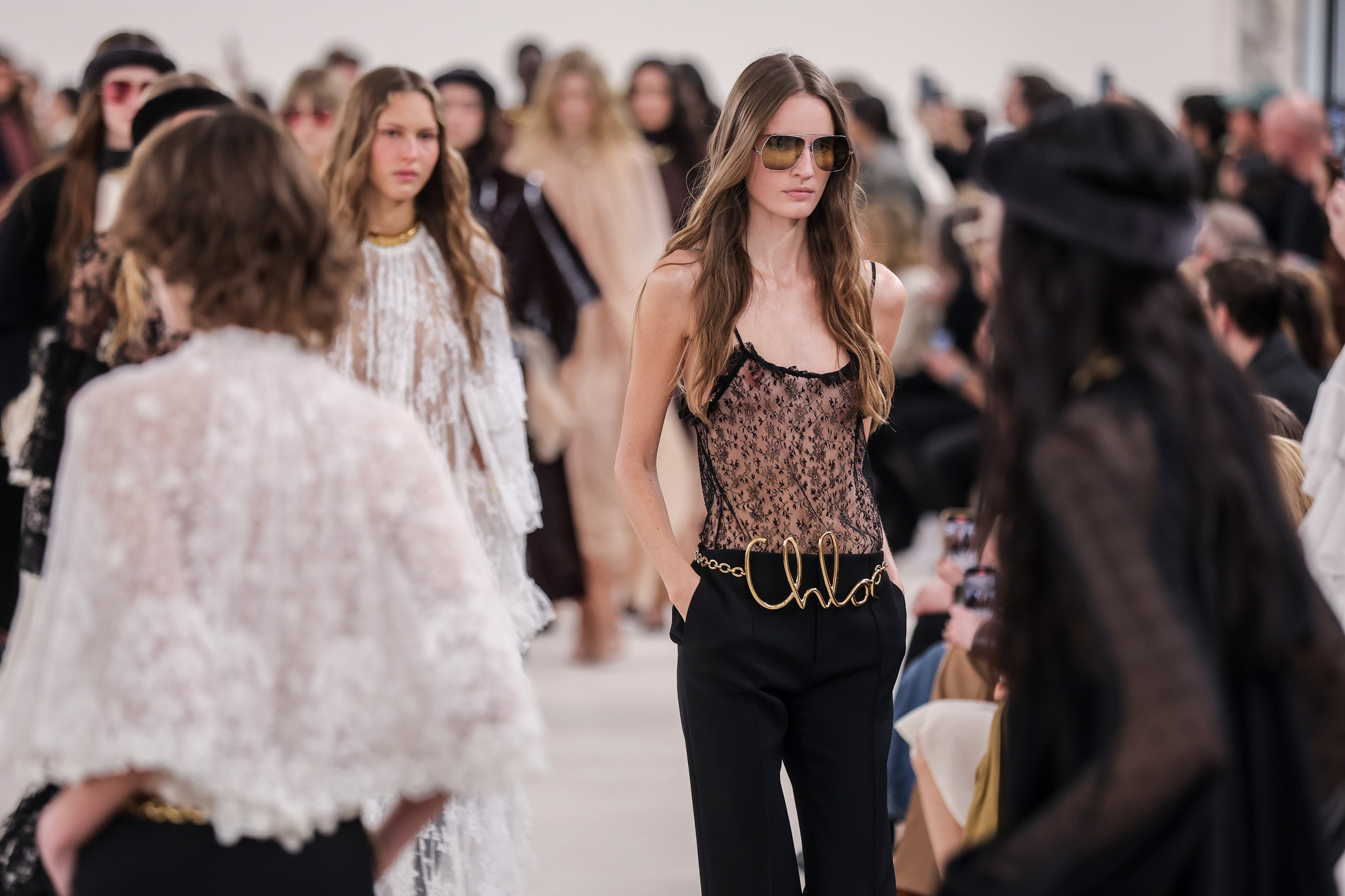 Paris Fashion Week autumn/winter 2024 featured established maisons like Dior and Chloé (pictured) as well as American-born, Paris-based designer Rick Owens. Photo: EPA-EFE