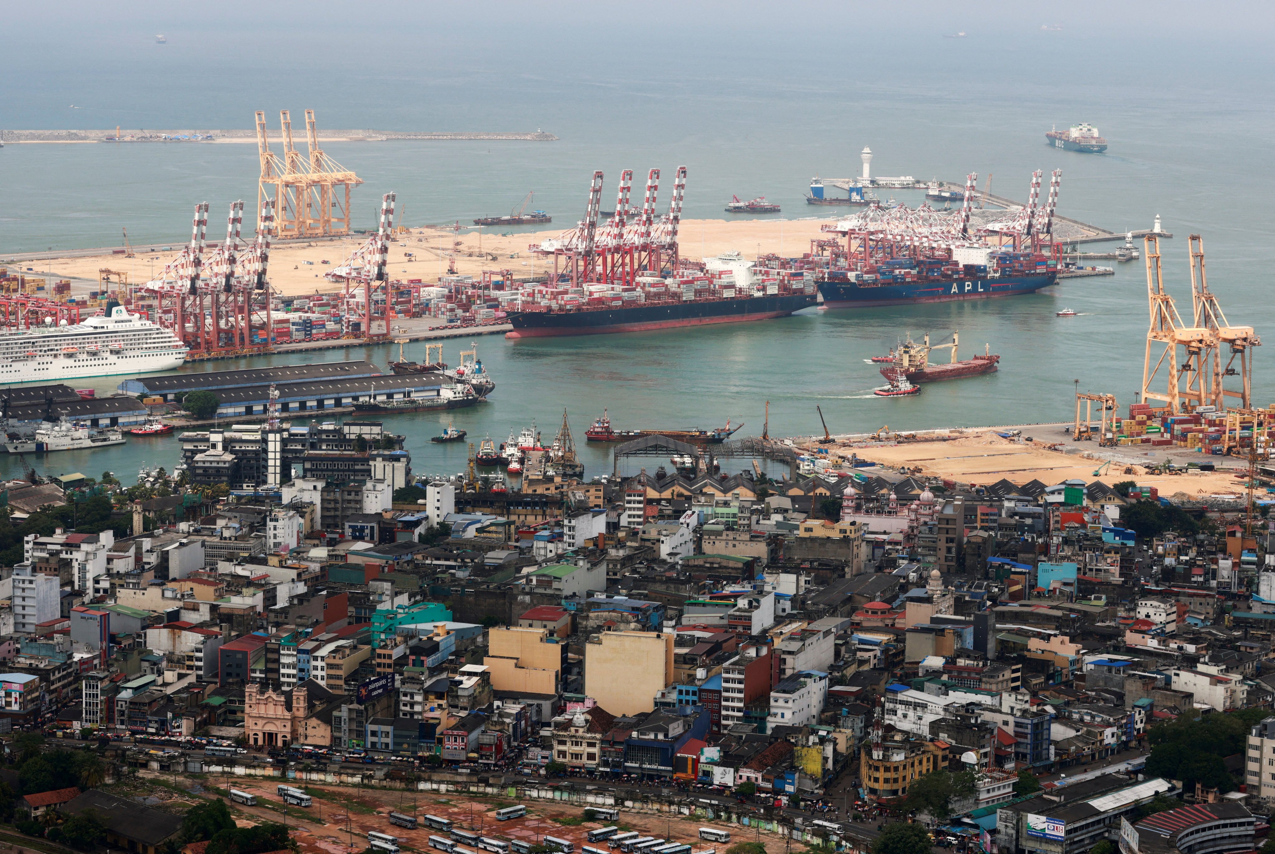 The main port in Sri Lanka’s capital Colombo is seen in November. Photo: Reuters