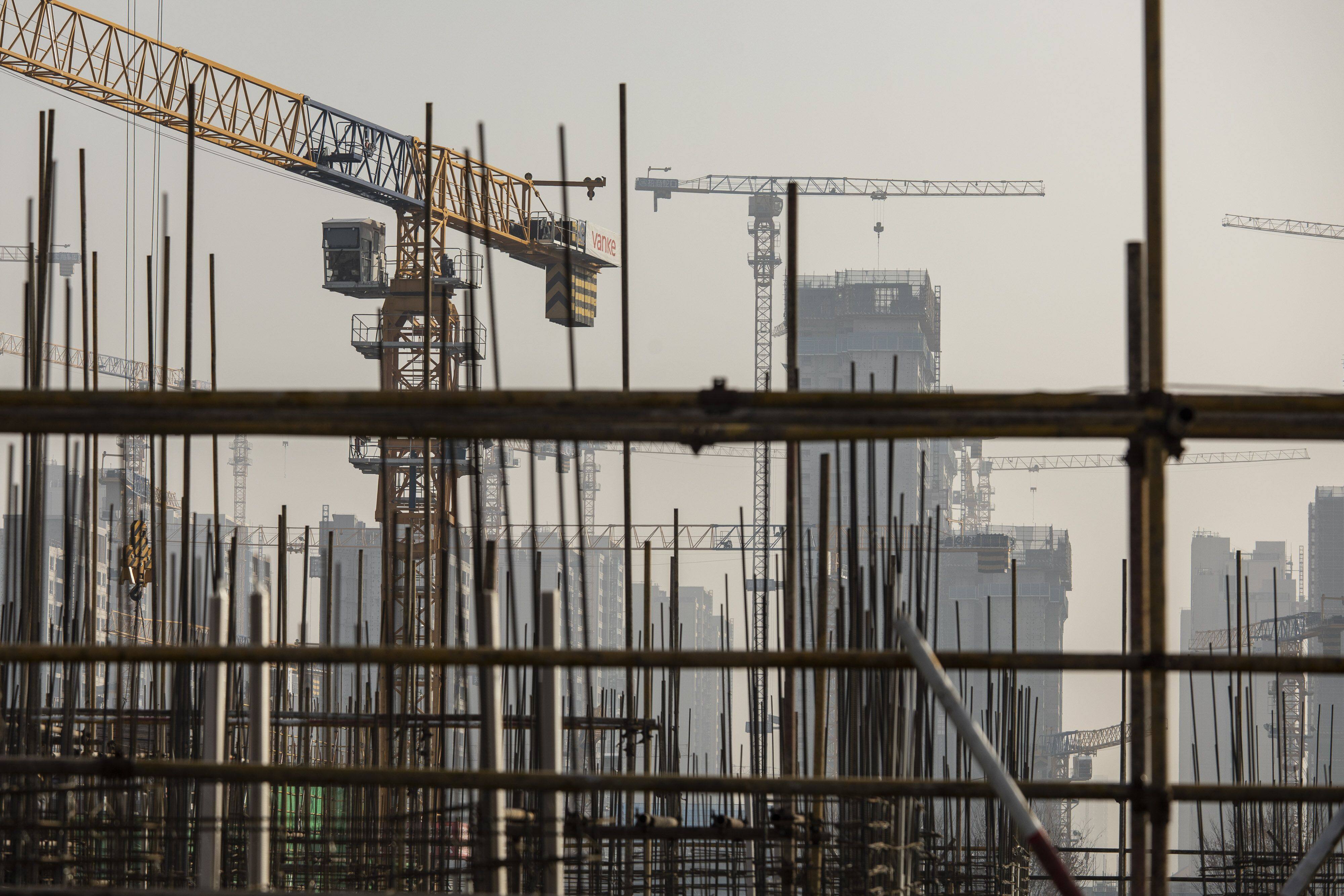 A China Vanke construction site in Hefei. Photo: Bloomberg