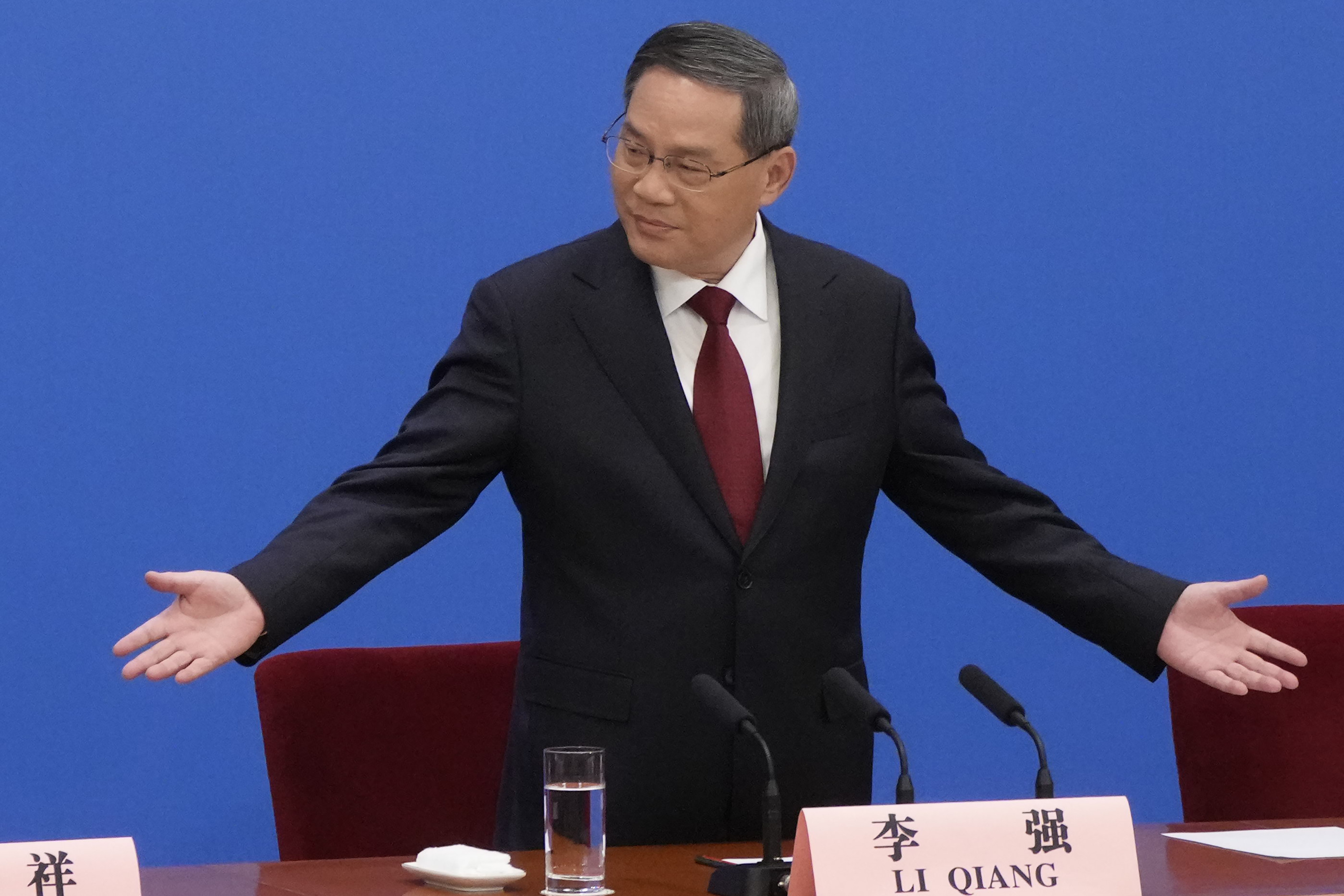Premier Li Qiang will deliver the government work report on Tuesday but will not hold a press conference at the end of the “two sessions”. Photo: AP