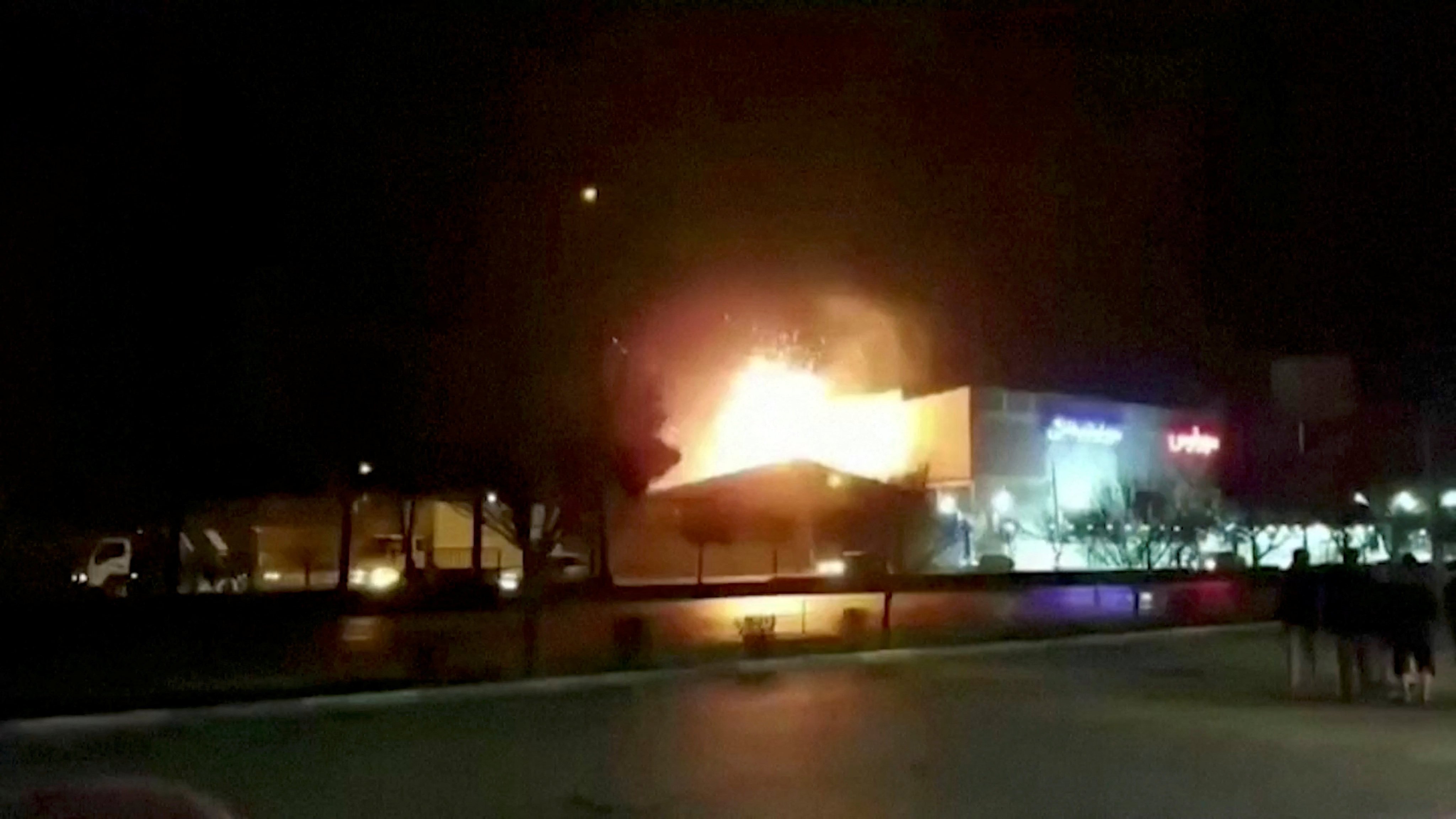 An explosion at a munitions factory in Isfahan, Iran on January 29, 2023. File photo: West Asia News Agency via Reuters