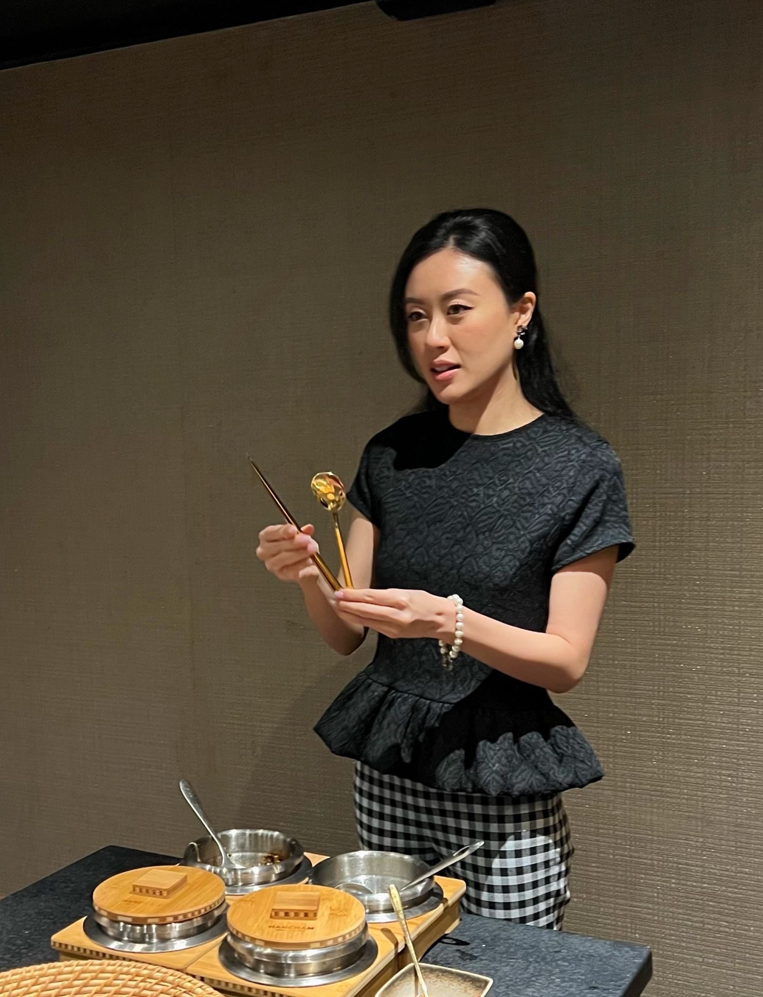 Piano Mok explains how Korean table settings feature chopsticks and an elongated spoon, which is used to eat rice and stew. The etiquette consultant is familiar with the dining customs of cultures and cuisines across Asia, including Chinese, Japanese and Korean. Photo: Piano Mok