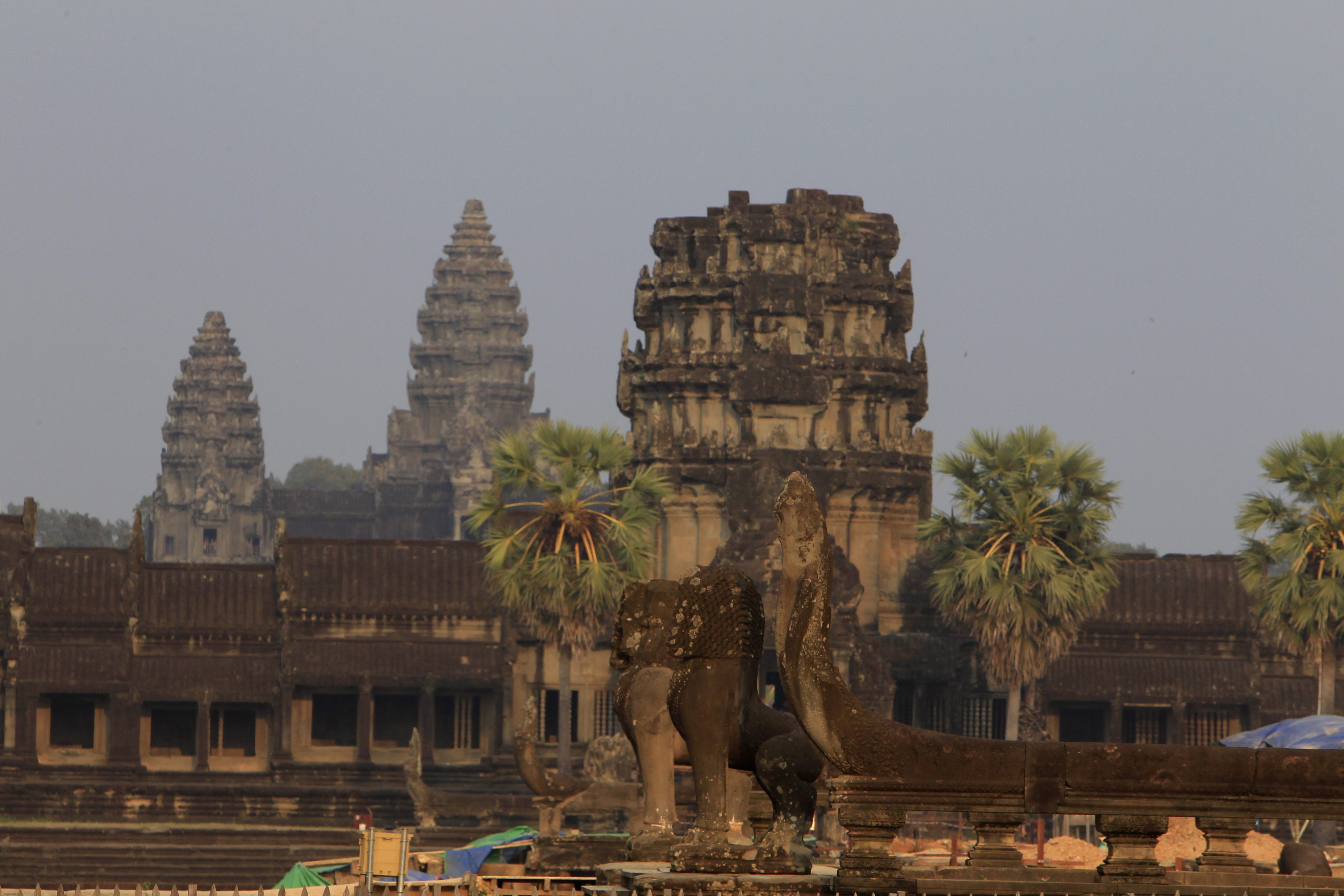 The ruins of the Angkor Wat temple in Cambodia, where authorities have rejected allegations they forcibly evicted people living around the Angkor complex. Photo: AP