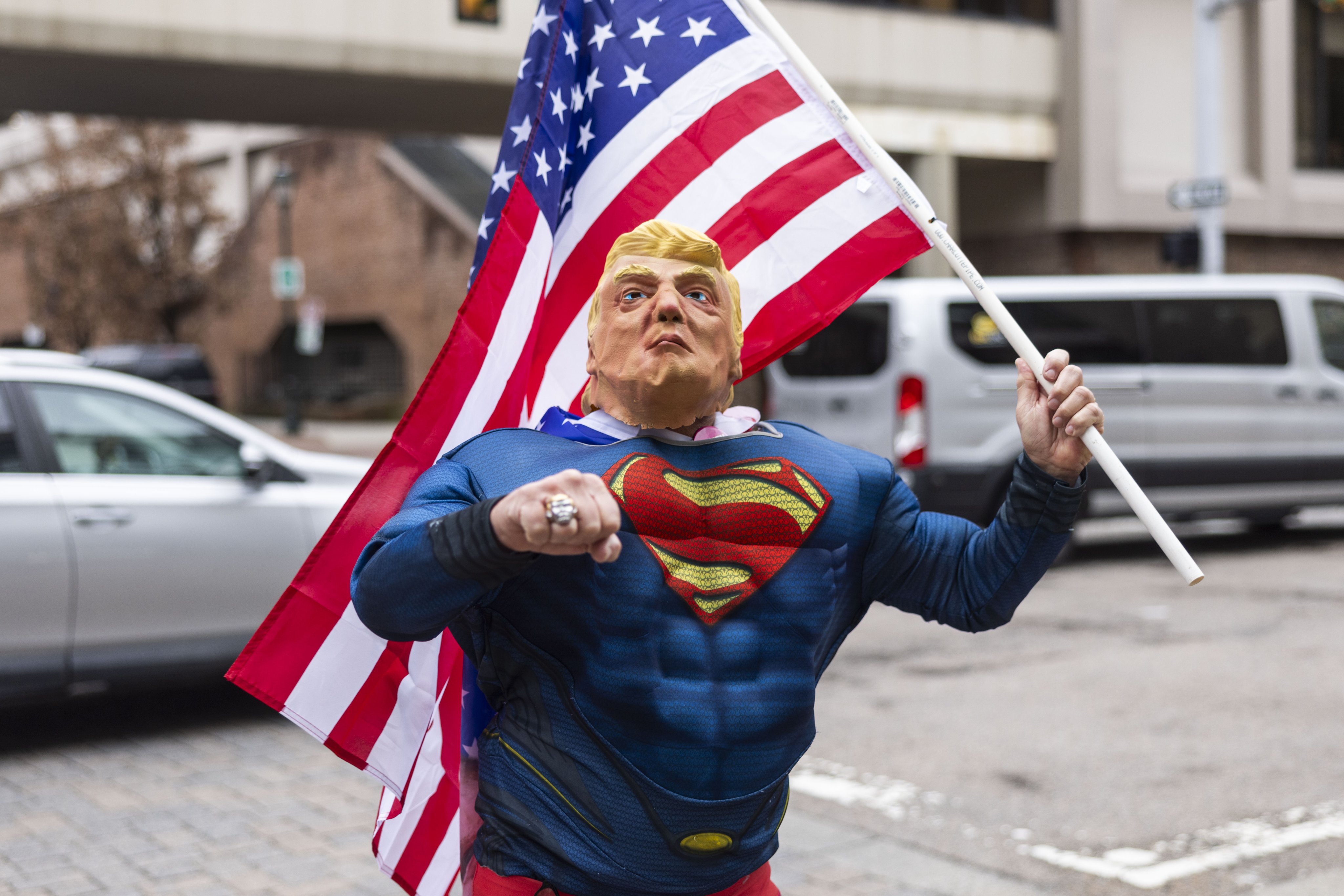 A Trump supporter in Richmond, Virginia. Photo: EPA-EFE