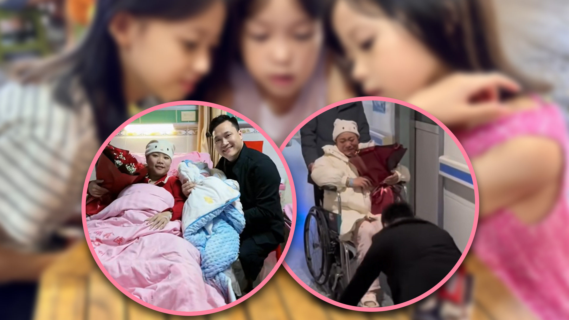 A husband in China has been hit with a barrage of online criticism for kneeling in thanks before his wife after she gave birth to a son and praising her for “risking her life” for a fourth time to give him a son. Photo: SCMP composite/Shutterstock/Douyin 
