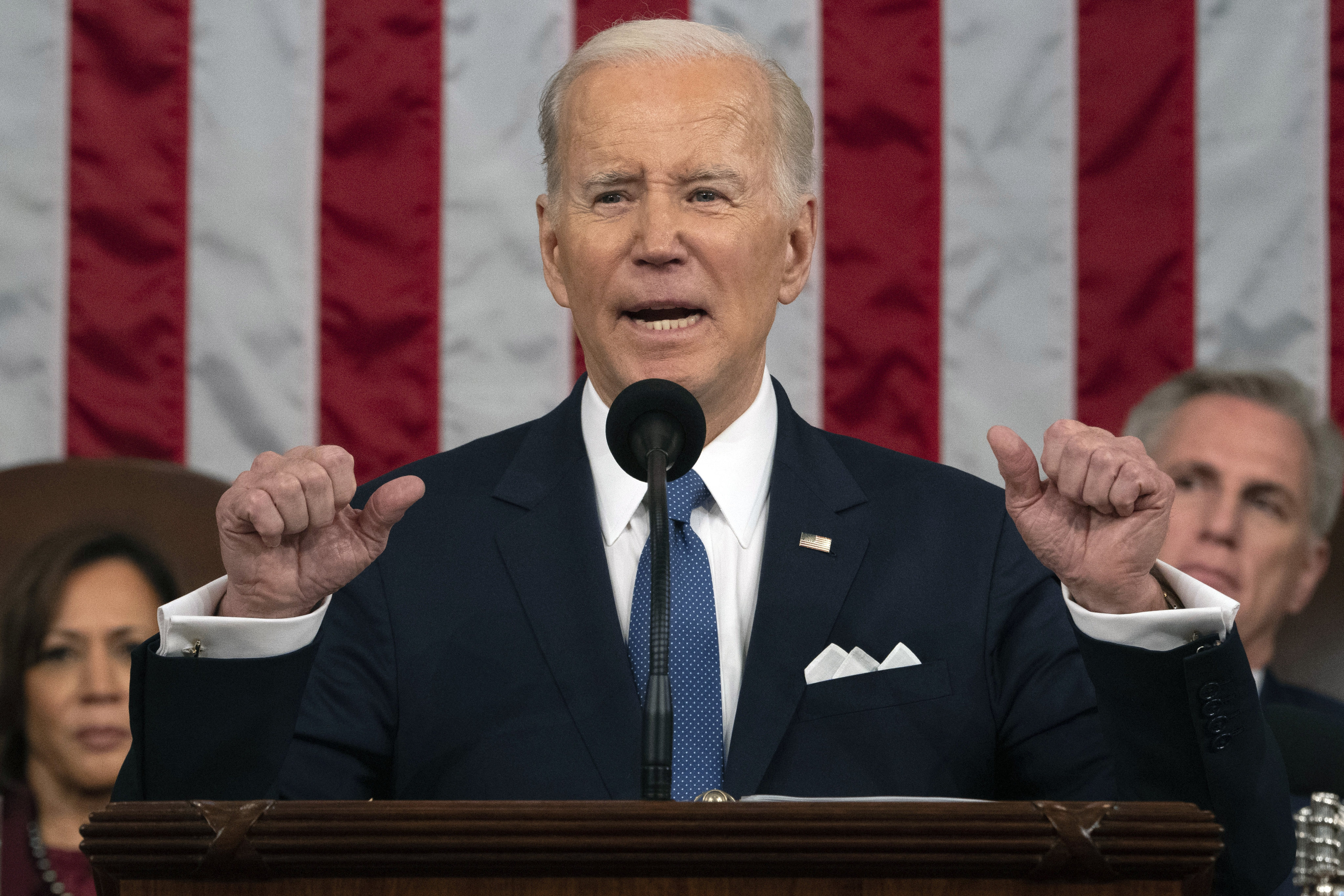 President Joe Biden is set to use his State of the Union address to promote his vision for a second term. File photo: AP
