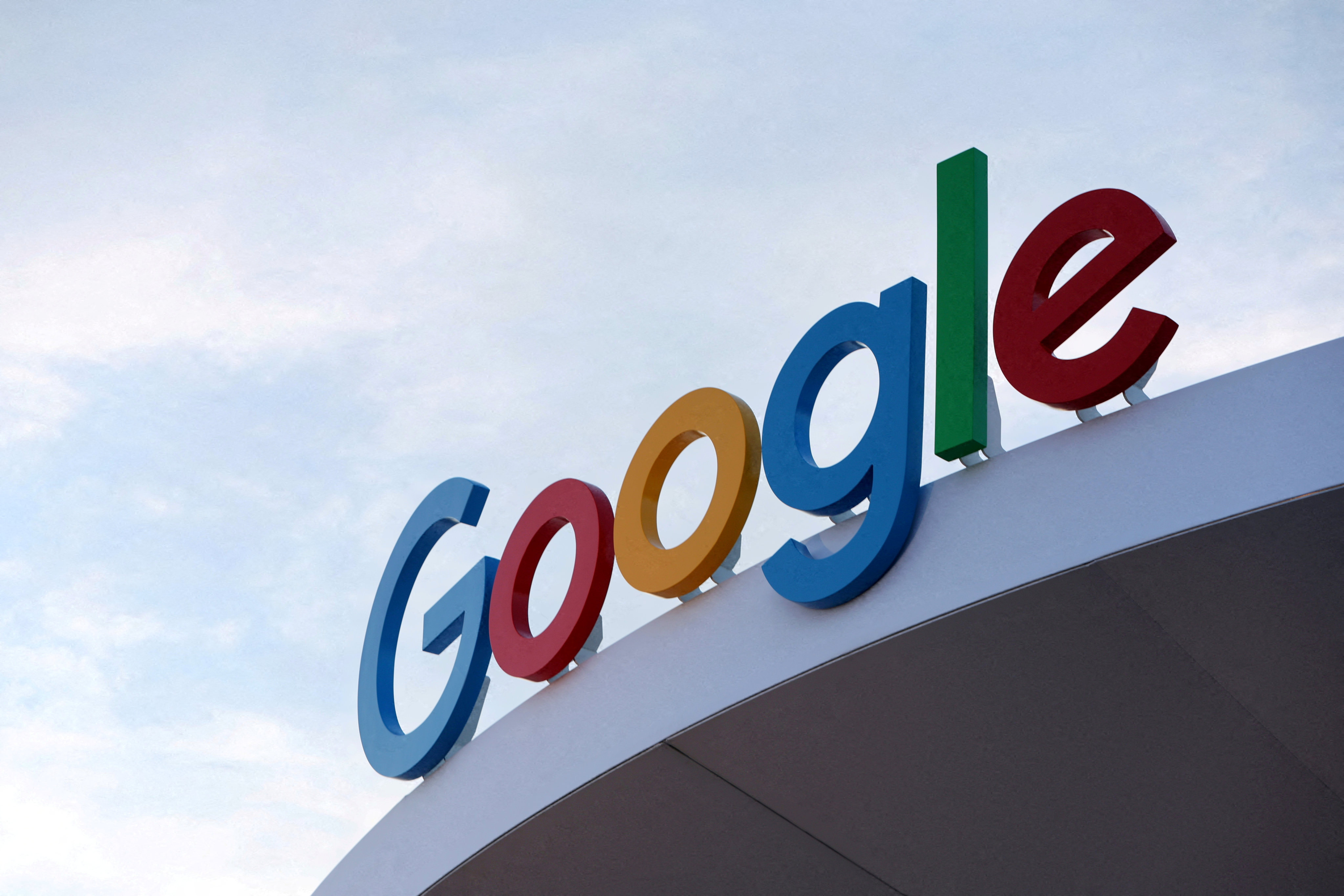The Google logo is seen on the Google house at the CES trade show in Las Vegas in January. Photo: Reuters