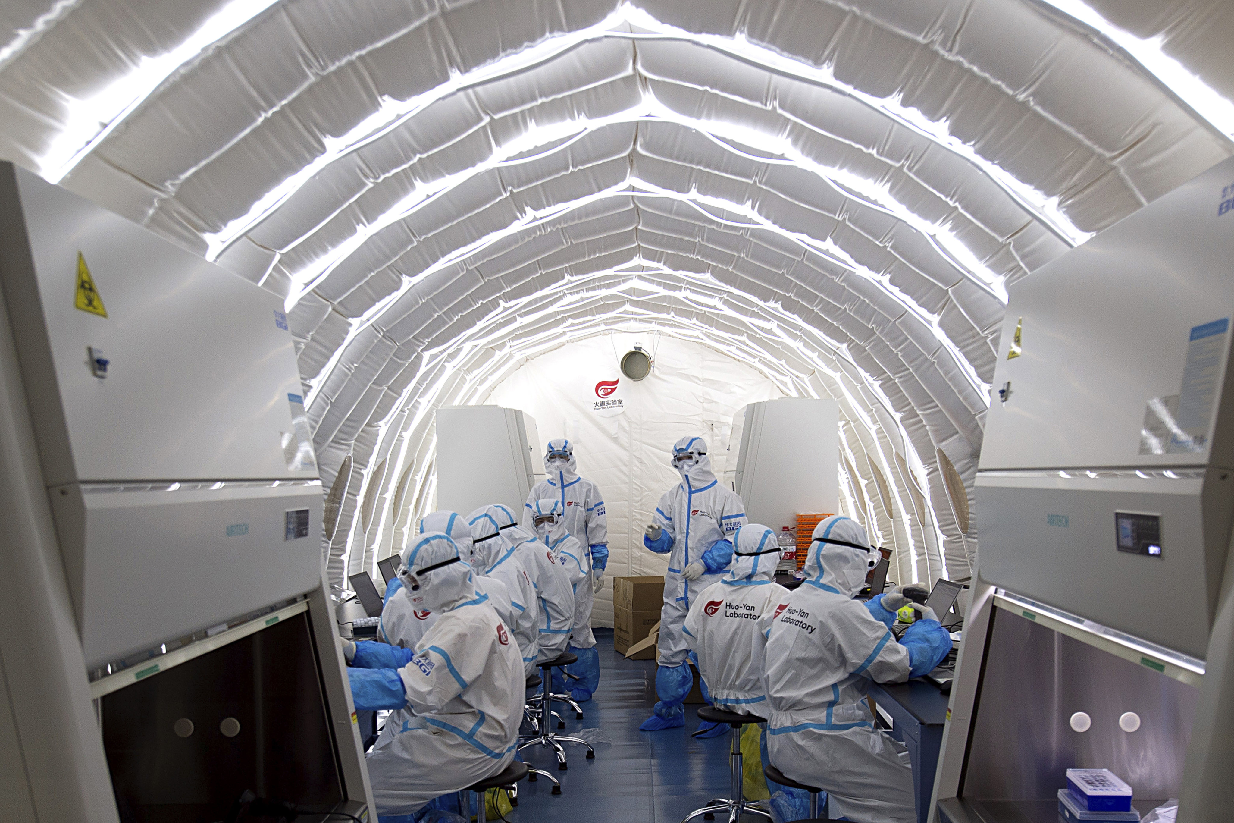 Covid-19 testing in an inflatable lab provided by Chinese biotech firm, BGI Genomics, a subsidiary of BGI Group, in Beijing in 2020. US lawmakers have raised alarm over such companies’ reach in the American market. Photo: Xinhua via AP