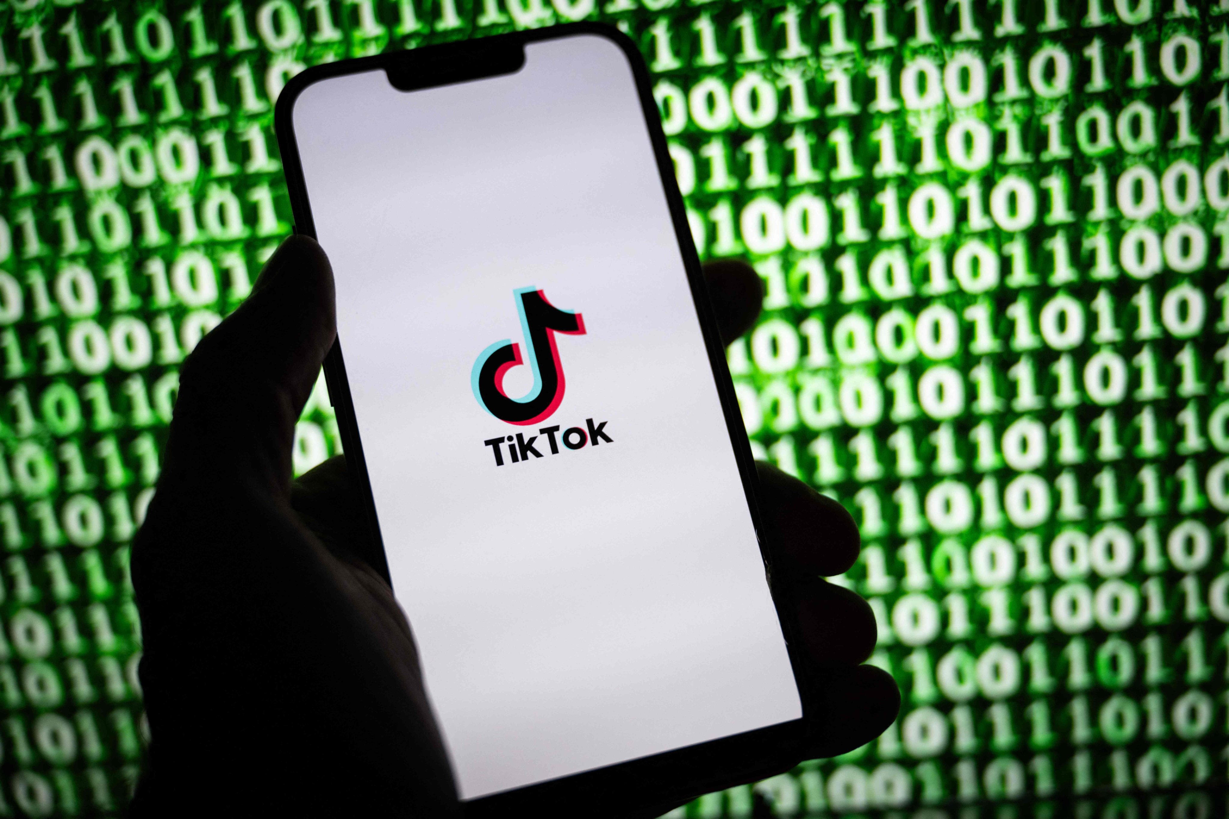 The logo of TikTok is displayed on a smartphone in this illustration taken on October 30, 2023. Photo: AFP