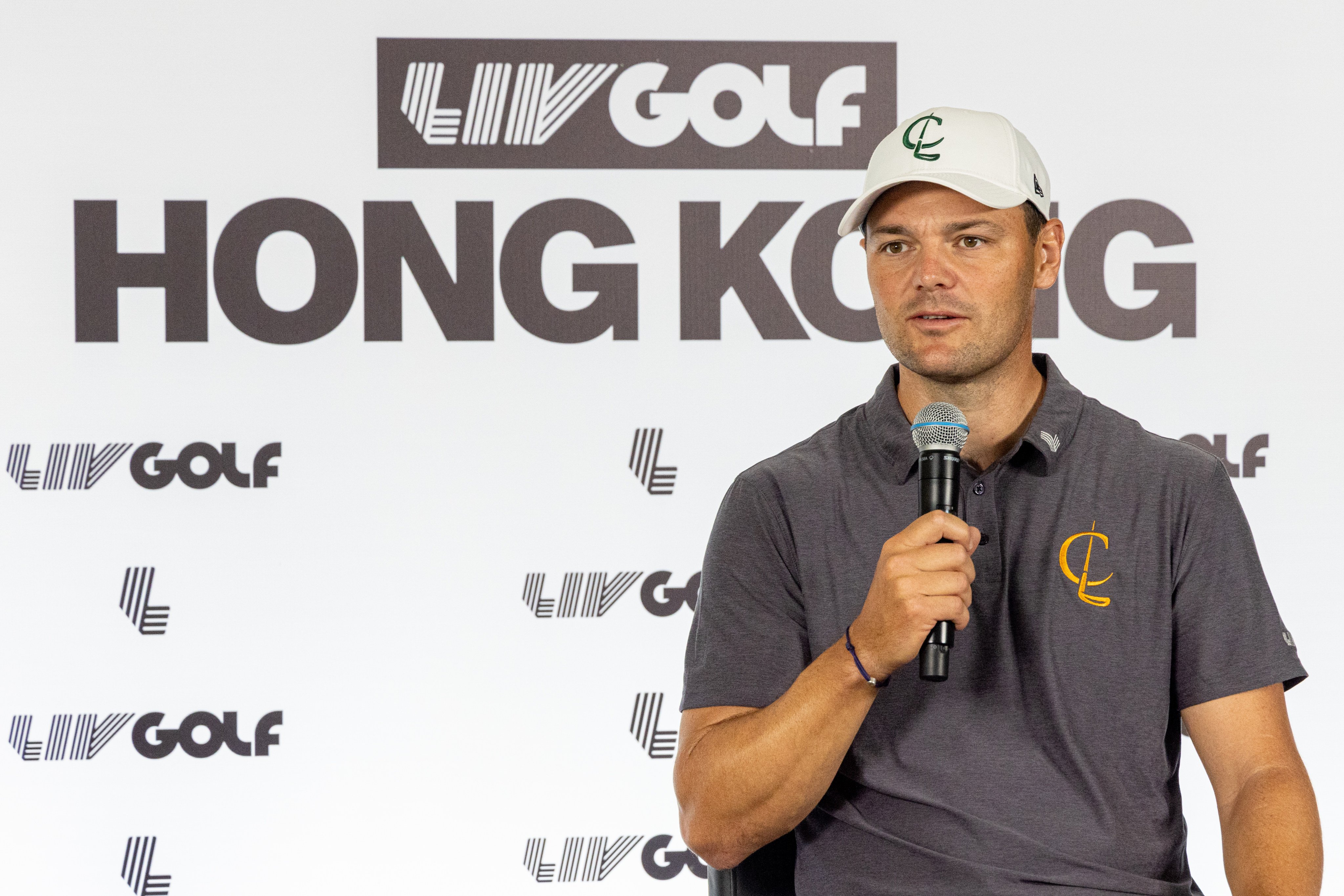 Captain Martin Kaymer of Cleeks GC speaks at a press conference after the first round of LIV Golf Hong Kong. Photo: LIV Golf