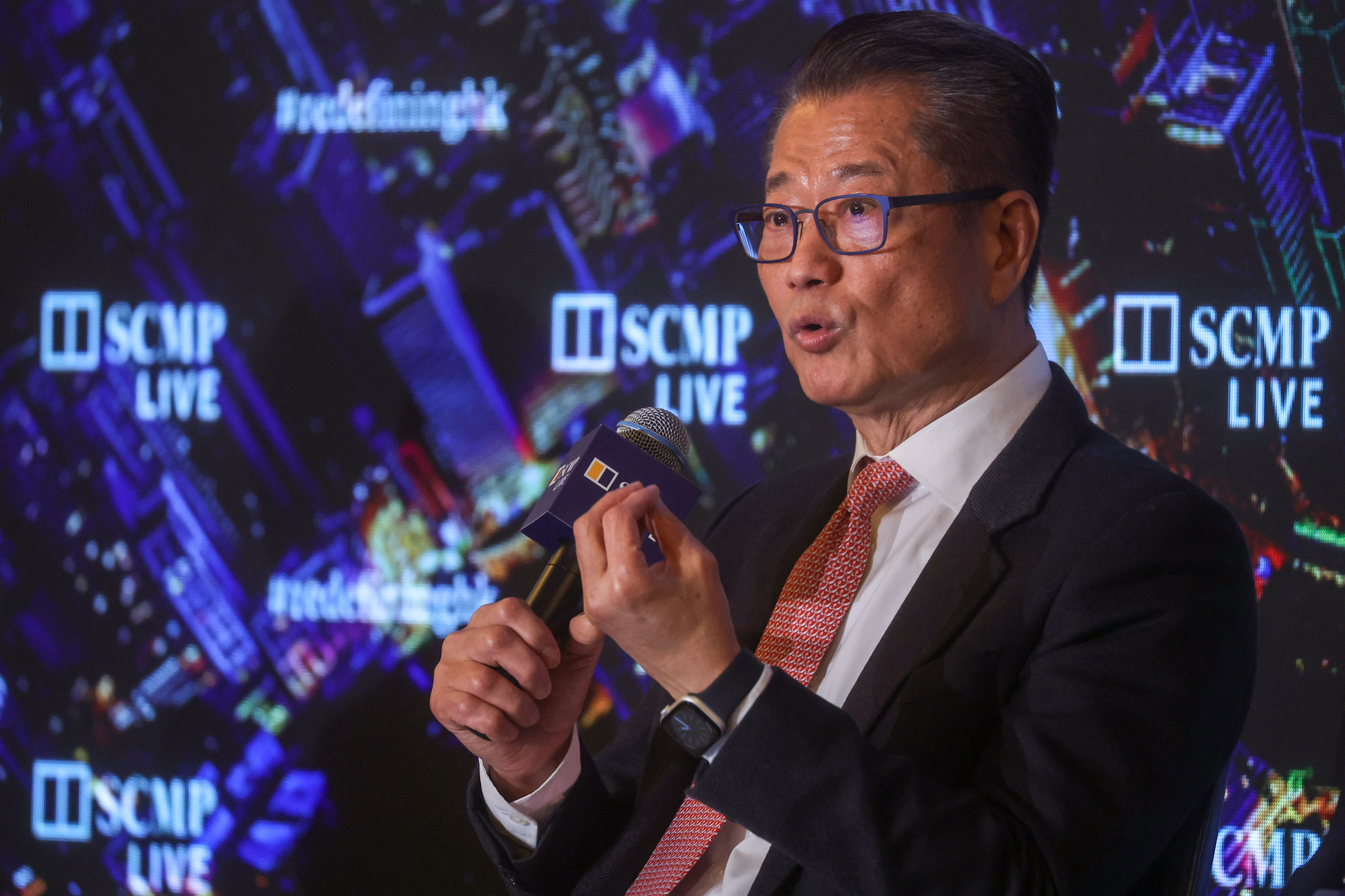 Financial Secretary Paul Chan attends the Post’s “Redefining Hong Kong: Budget Edition” on Friday. Photo: Edmond So 