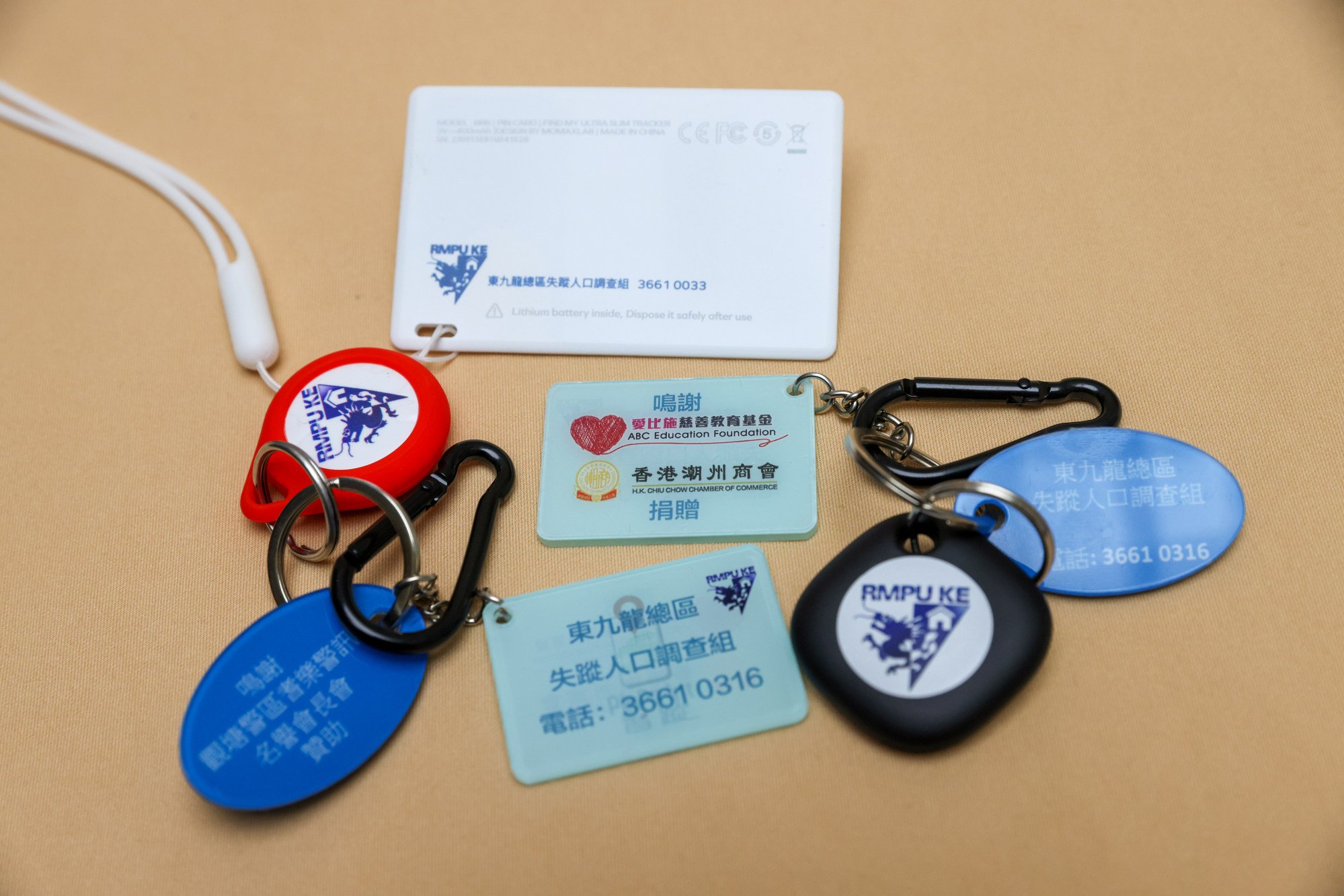 Tracking devices distributed as part of Project Pinpoint. Photo: Yik Yeung-man
