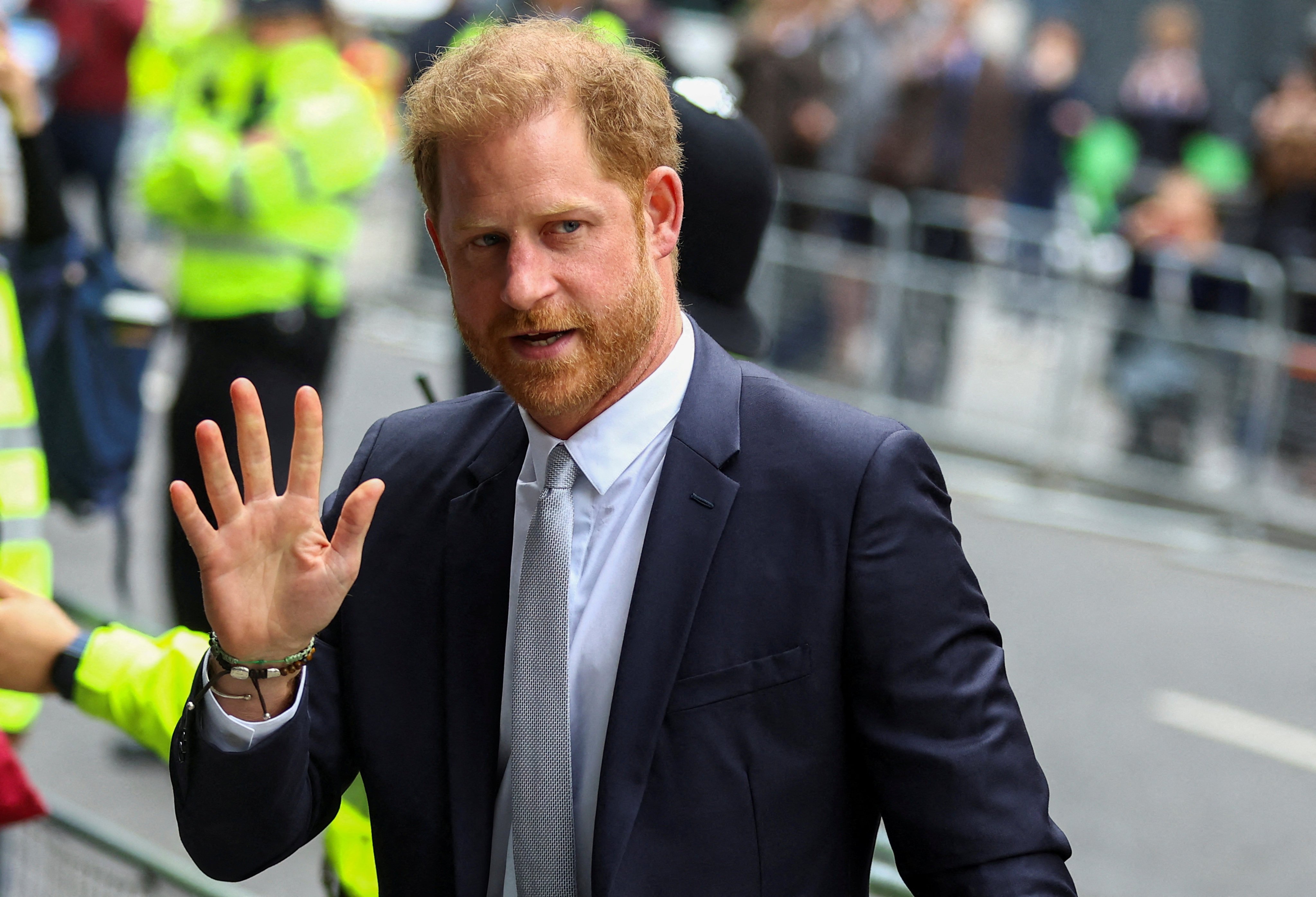 Britain’s Prince Harry outside the High Court in London in 2023. Photo: Reuters