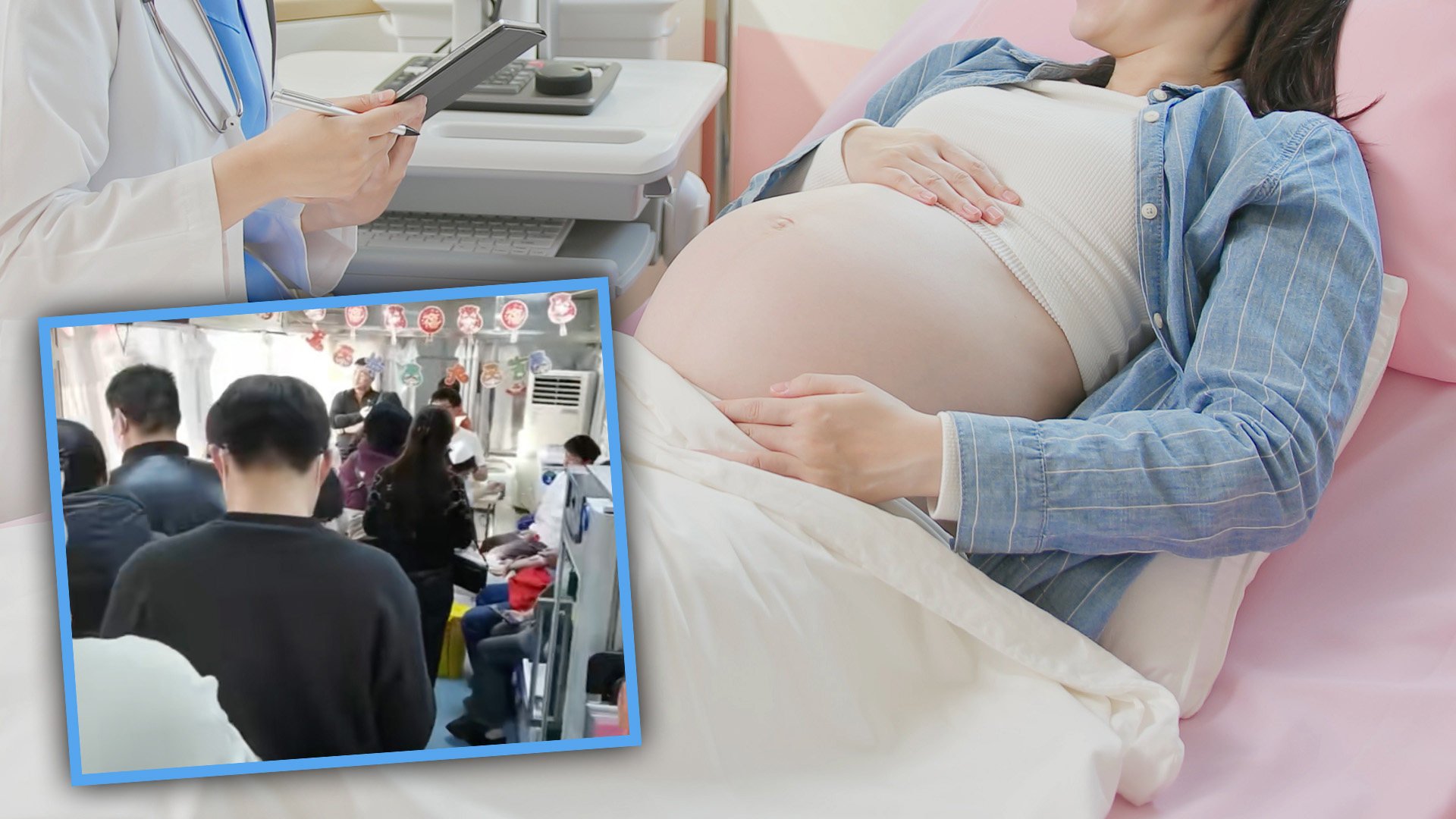 A husband in China has praised the “warmth of strangers” after hundreds of people queued up to give blood to save the life of his wife after she suffered complications while giving birth. Photo: SCMP composite/Shutterstock/Douyin