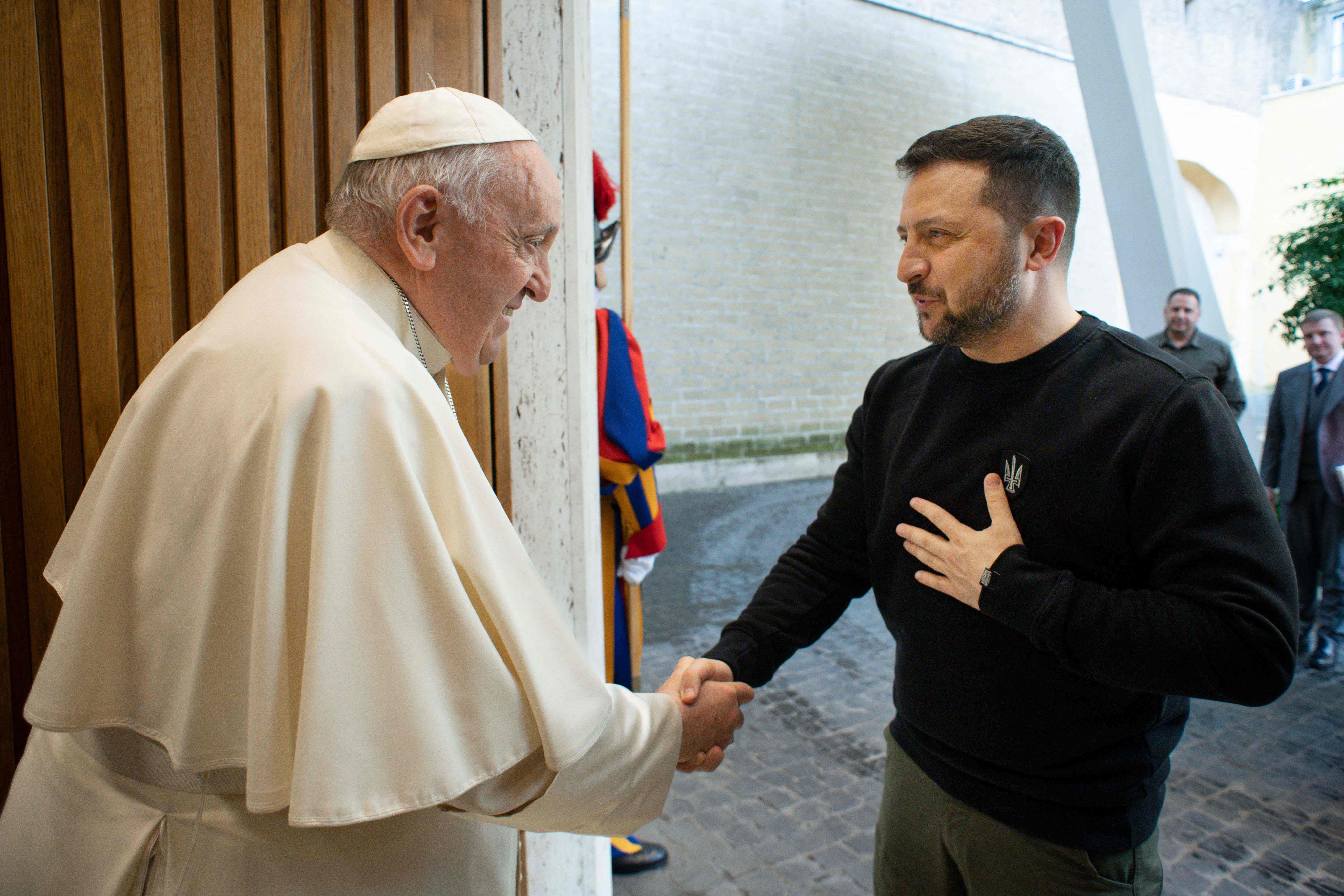 Pope Francis meeting with Ukrainian President Volodymyr Zelensky in 2023. File photo: Vatican Media