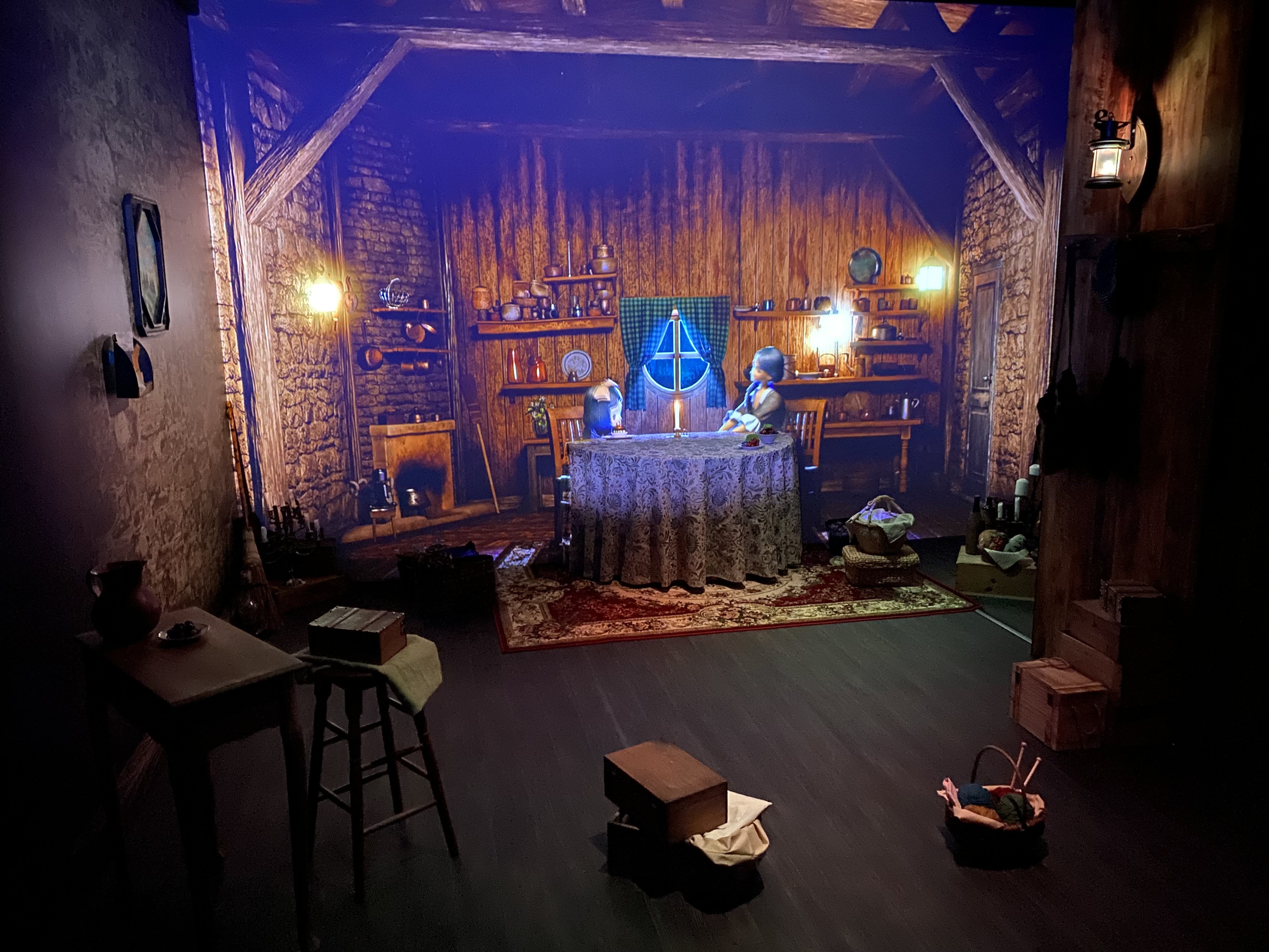 The Brothers’ Grimm tale of Hansel and Gretel is recreated as a walk-through experience that utilises impressive projection mapping at the Immersive Fort Tokyo. Photo: Julian Ryall