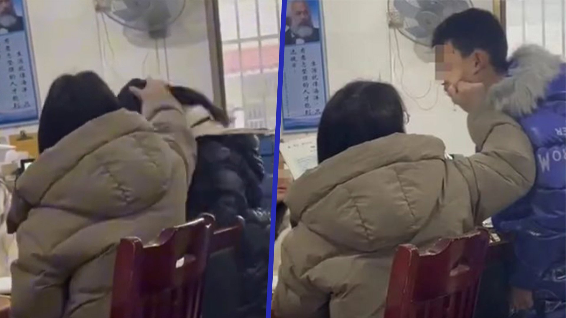 A crazed schoolteacher in China who physically assaulted two of her pupils in a sustained and violent attack has been suspended as police investigate the incident. Photo: SCMP composite/Douyin