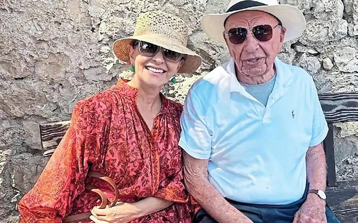 Rupert Murdoch (right)  is about to get married for the fifth time, to Russian biologist Elena Zhukova. Photo: X