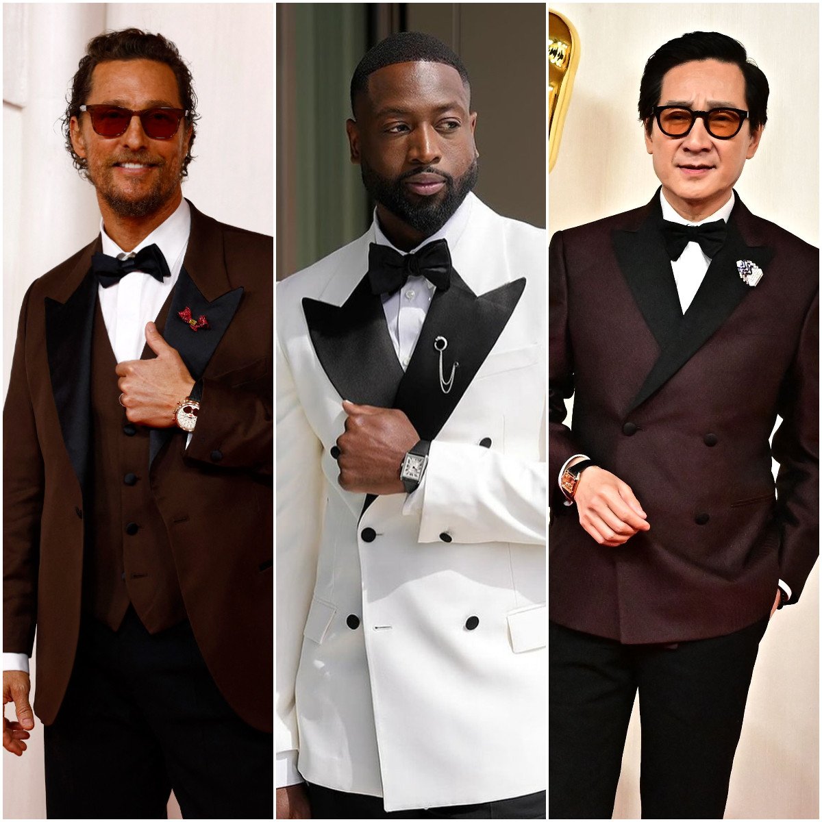 What watches did Matthew McConaughey, Dwyane Wade and Ke Huy Quan wear to the Oscars 2024? The best timepieces at the awards, from Cartier to Tag Heuer. Photo: Reuters, @hautetime/Instagram, AFP