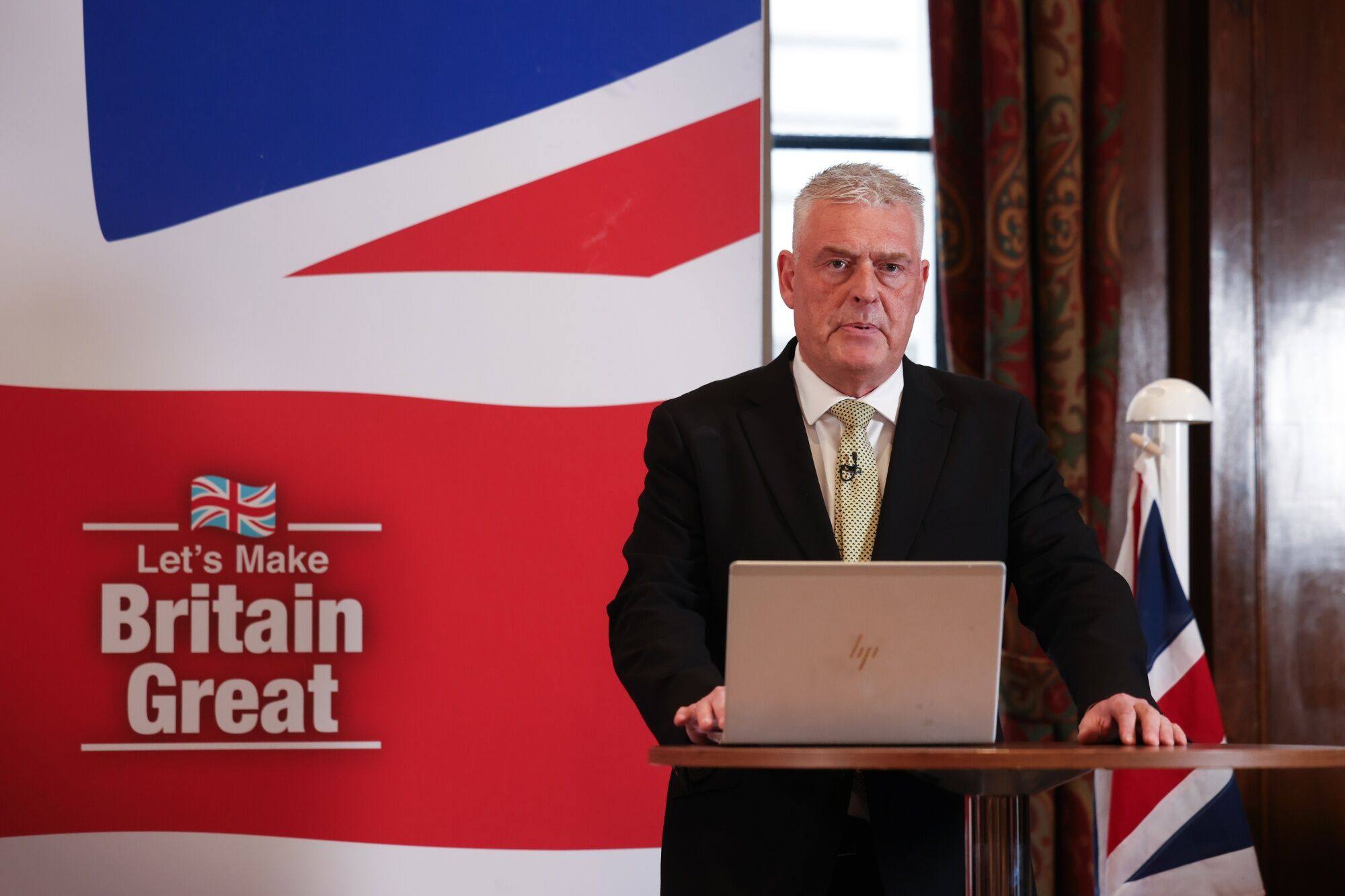Lee Anderson announces his defection to Reform UK from the Conservative party on Monday. Photo: Bloomberg