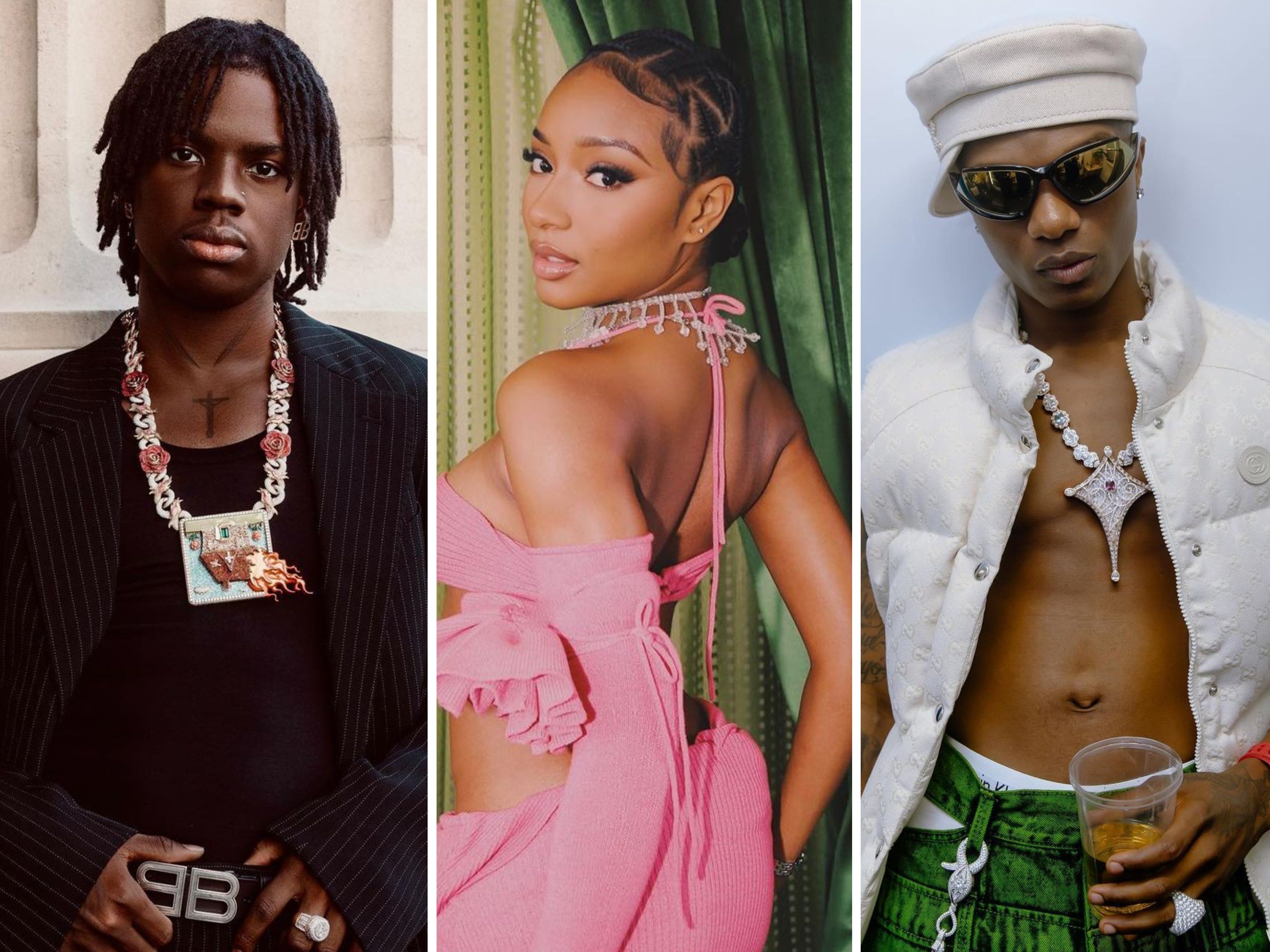 Rema, Ayra Starr and Wizkid are just a few Afrobeats music artists making it big lately. Photos: @heisrema, @wizkidayo,  @ayrastarr/Instagram