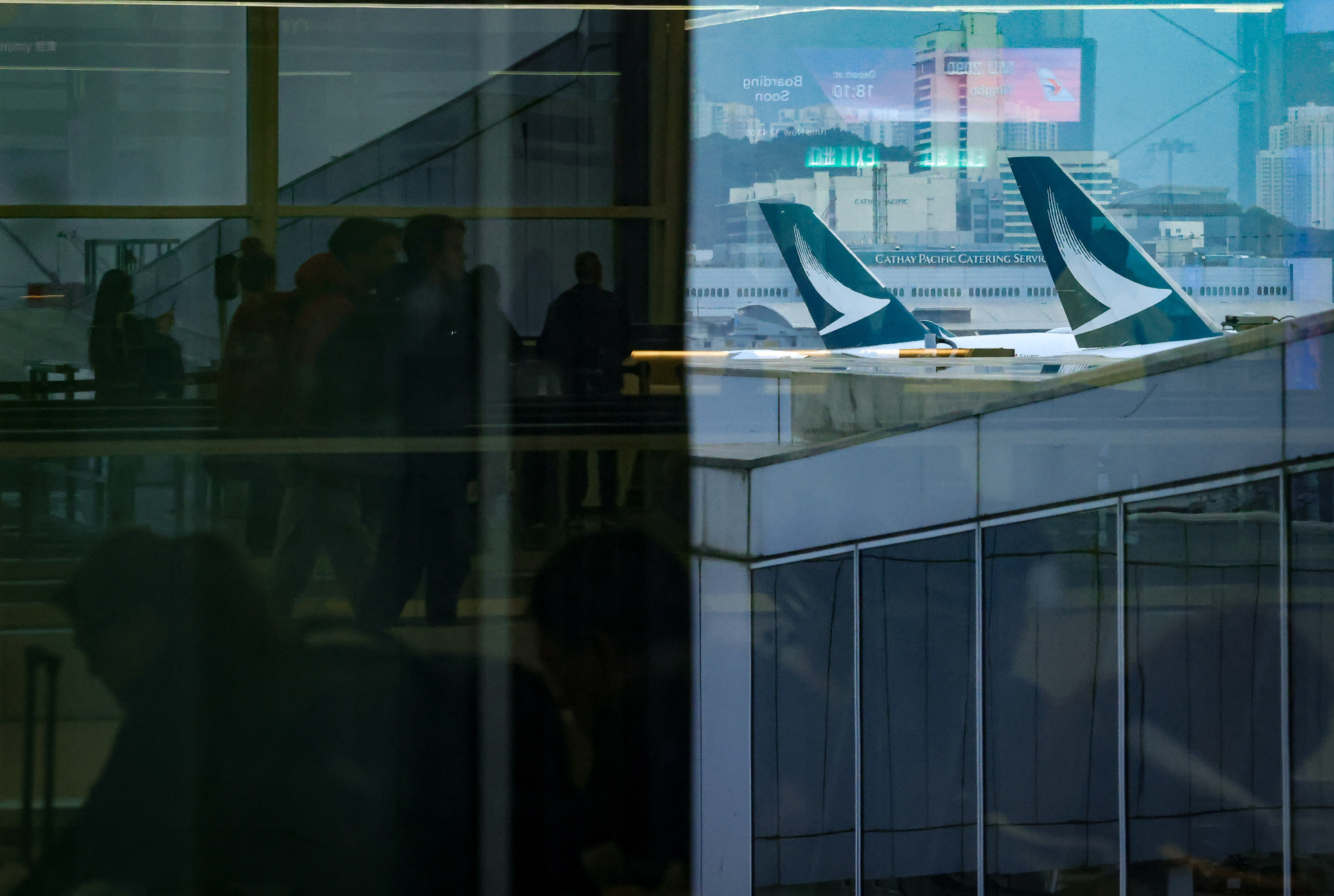 Cathay Pacific planes pictured at Hong Kong International Airport on January 23, 2024. Photo: Jonathan Wong