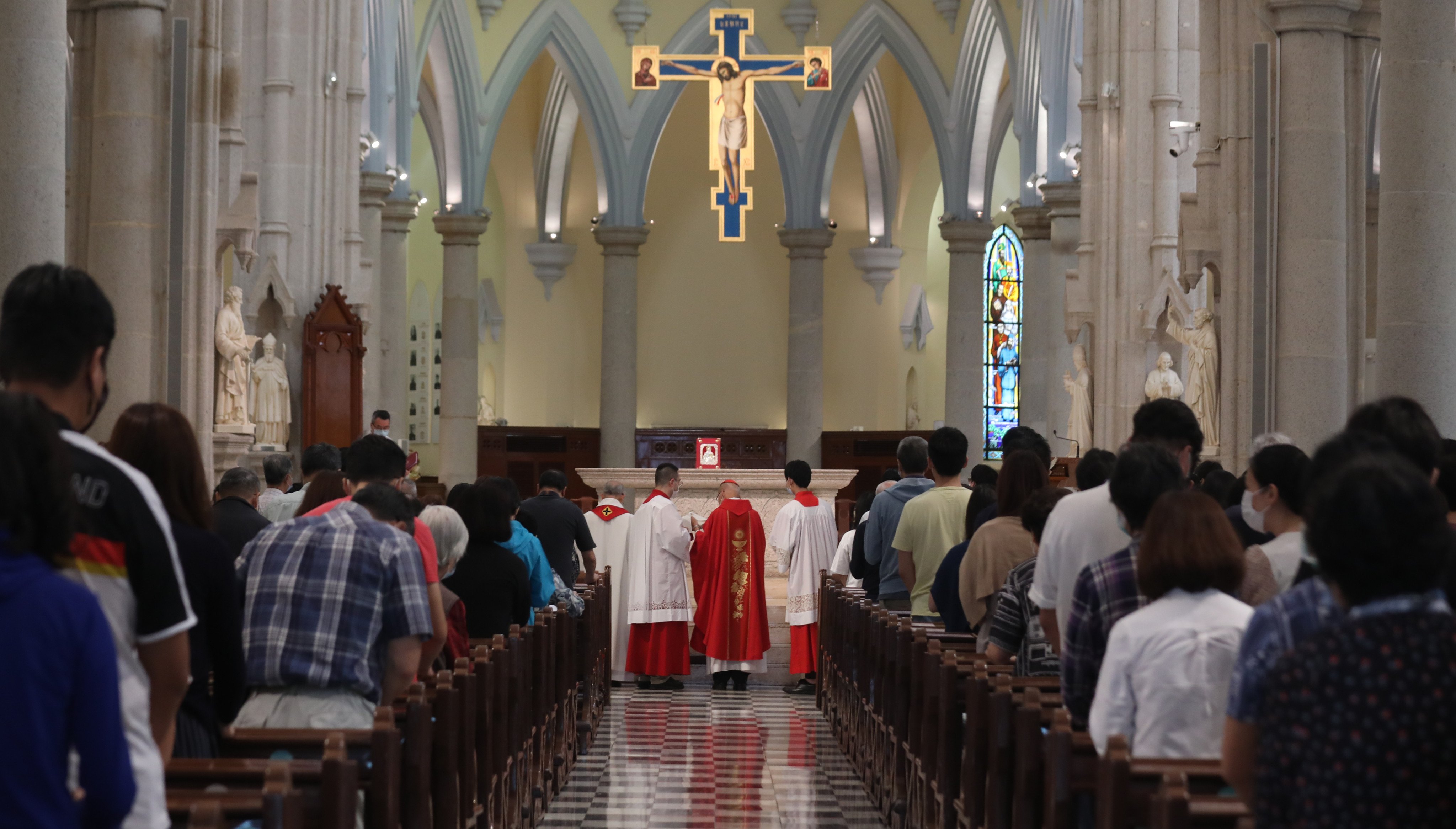 Easter Friday service. The Catholic diocese of Hong Kong says confessions will remain confidential under the domestic national security law. Photo: Xiaomei Chen