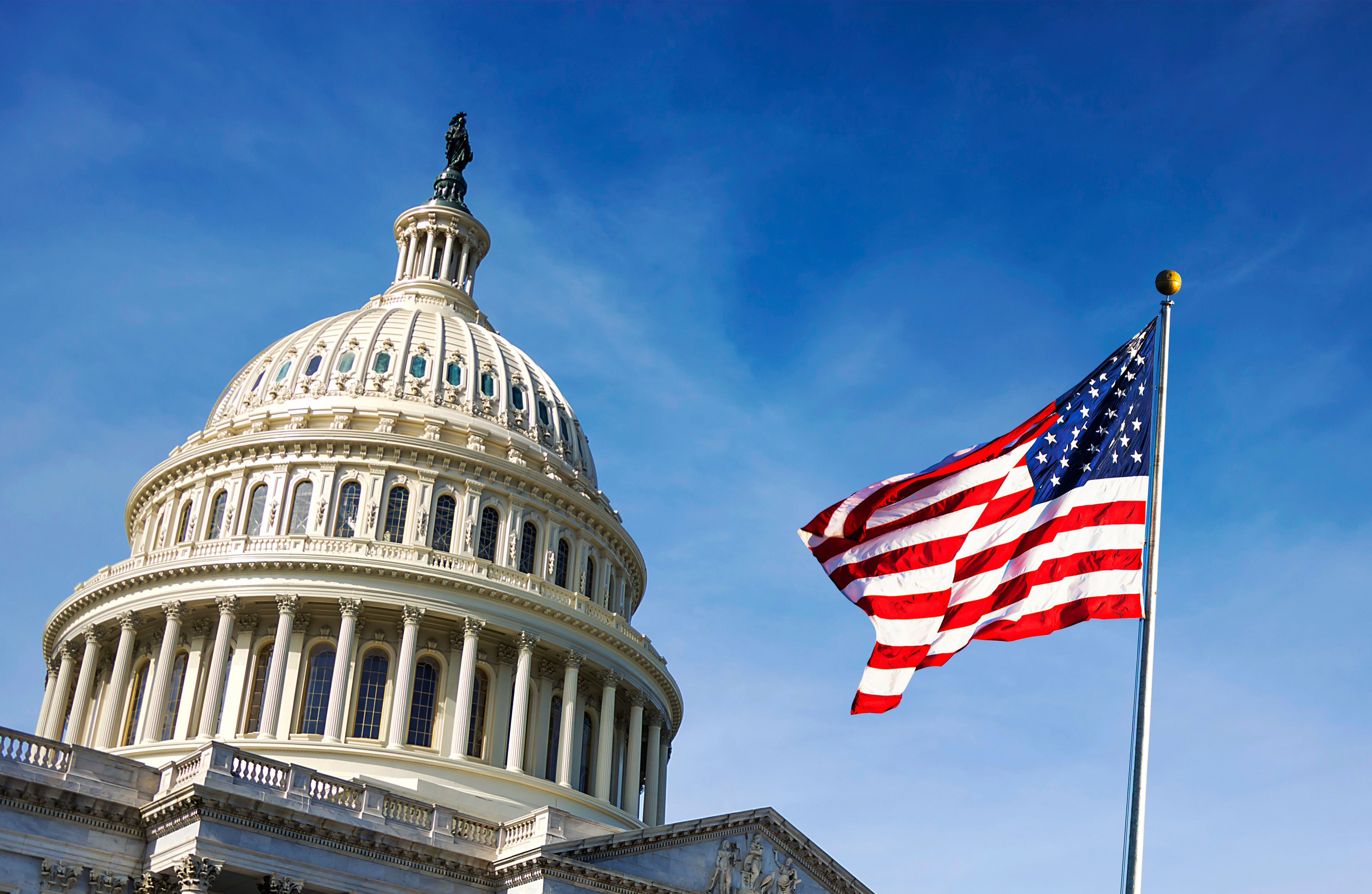 A US flag at Capitol Hill. A congressional commission made similar calls to sanction Hong Kong’s trade offices in the country last year. Photo: Shutterstock