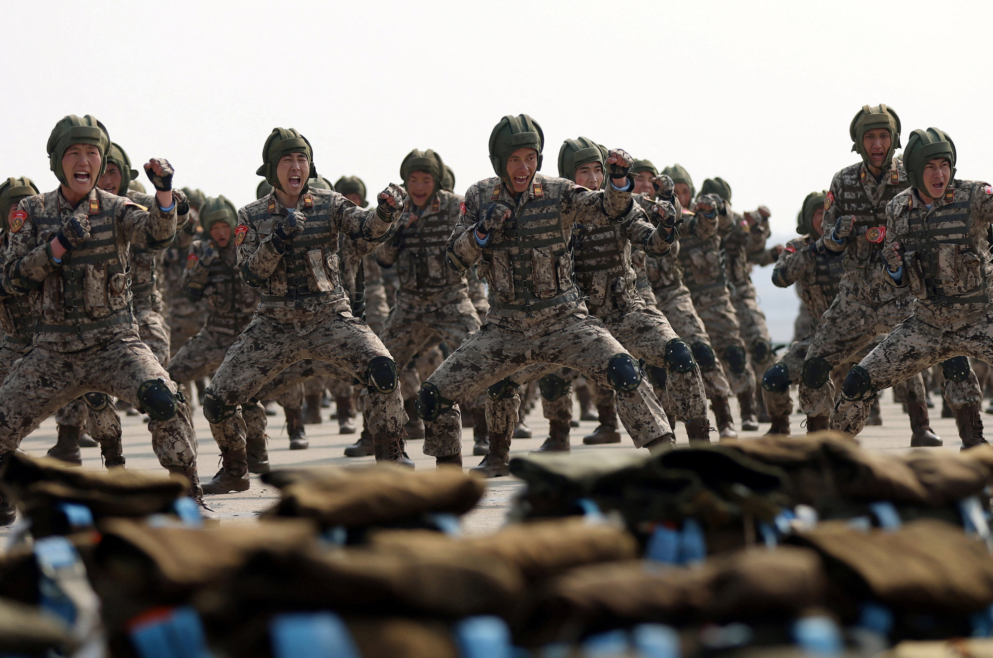 North Korean soldiers take part in training for the air and amphibious combat units of the Korean People’s Army in this picture released by the Korean Central News Agency on Saturday. Photo: KCNA via Reuters